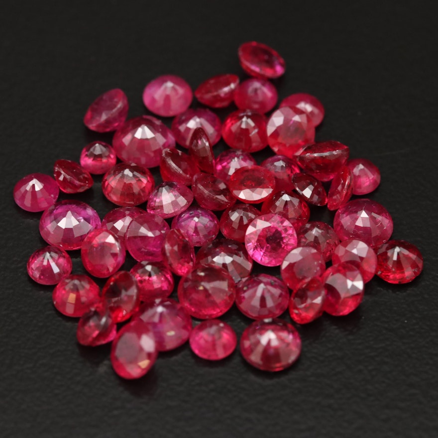 Loose 24.24 CTW Round Faceted Rubies