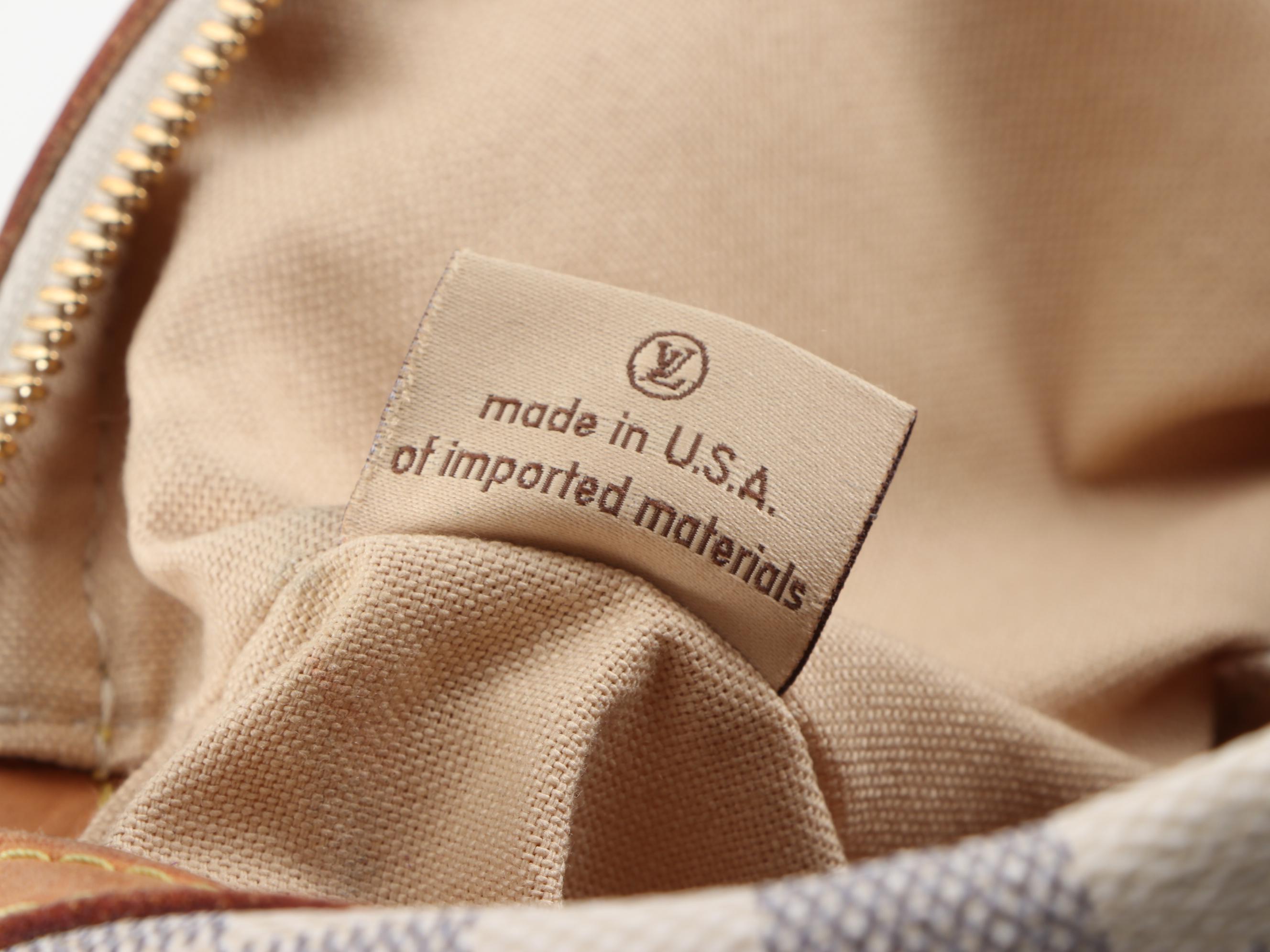 Louis Vuitton Stresa PM Bag in Damier Azur Canvas and Vachetta Leather