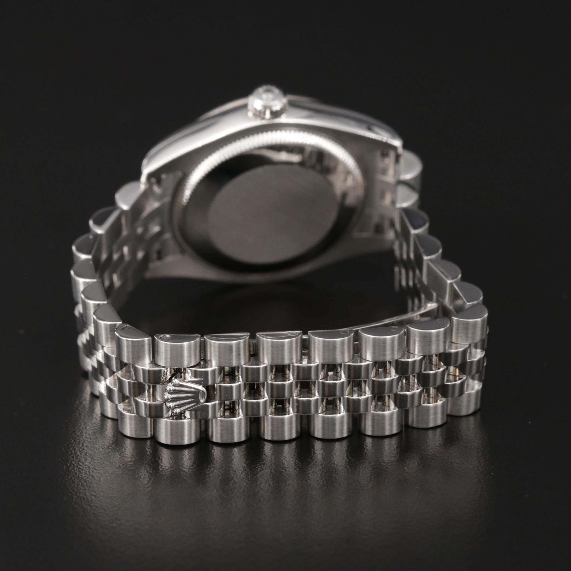 Rolex Datejust Mid Size 18K Gold and Stainless Steel Diamond Watch