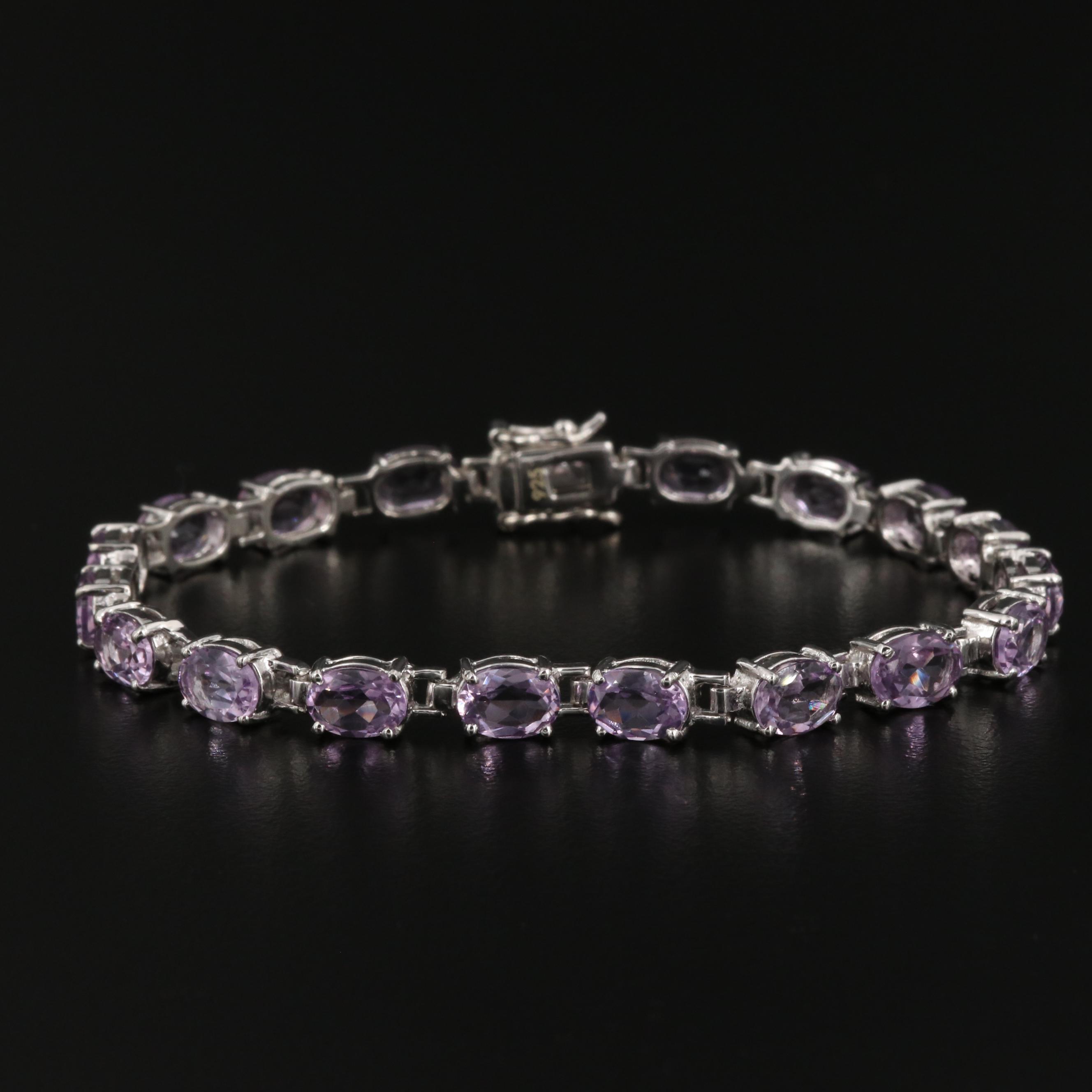 Sterling Amethyst Bracelet
