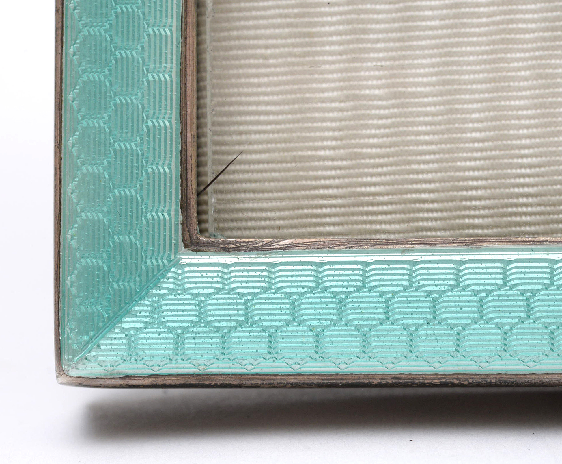 Albert Carter of Birmingham Enameled Sterling Silver Picture Frame, 1928