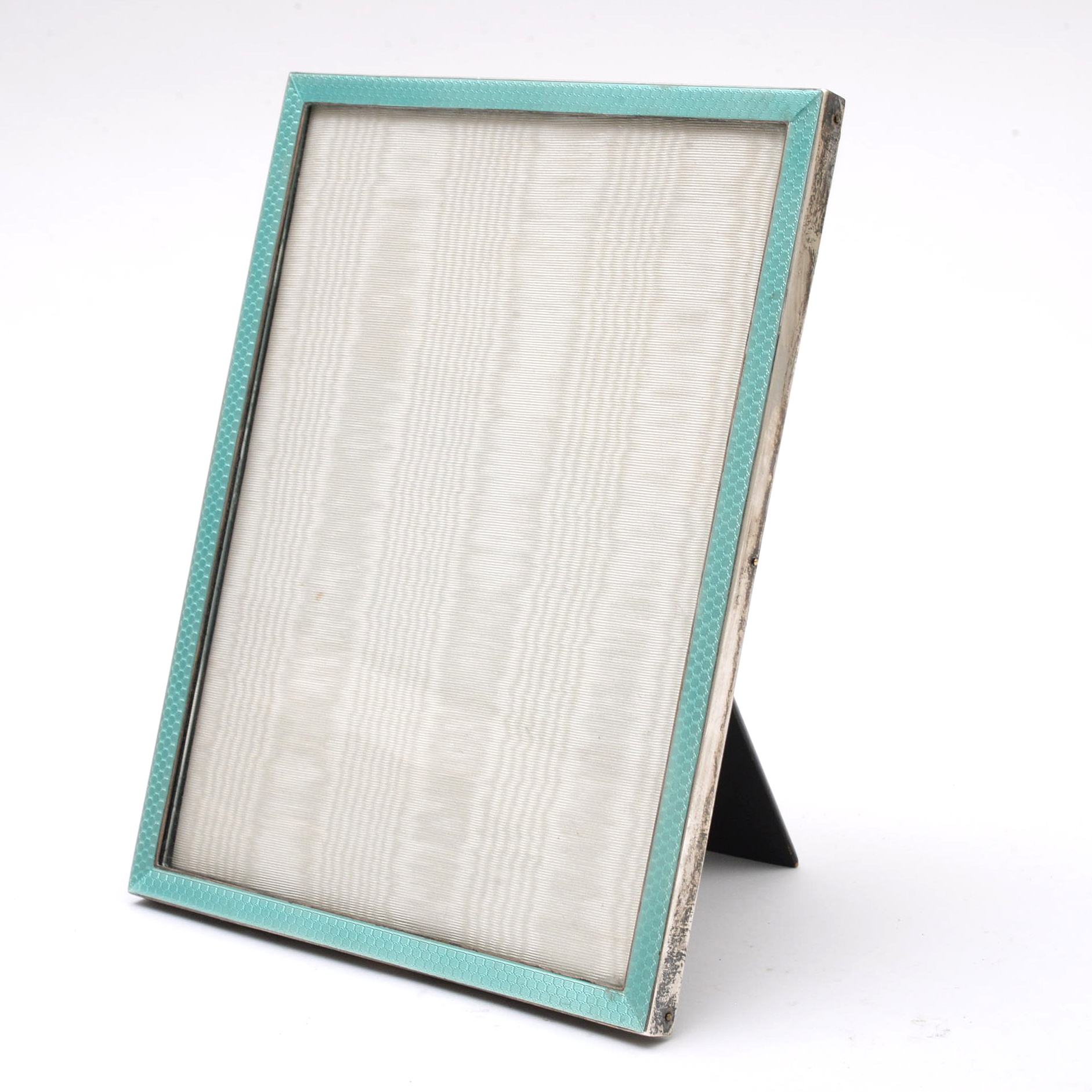 Albert Carter of Birmingham Enameled Sterling Silver Picture Frame, 1928