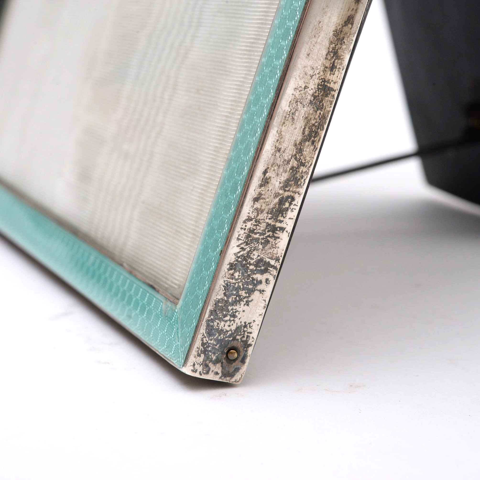 Albert Carter of Birmingham Enameled Sterling Silver Picture Frame, 1928