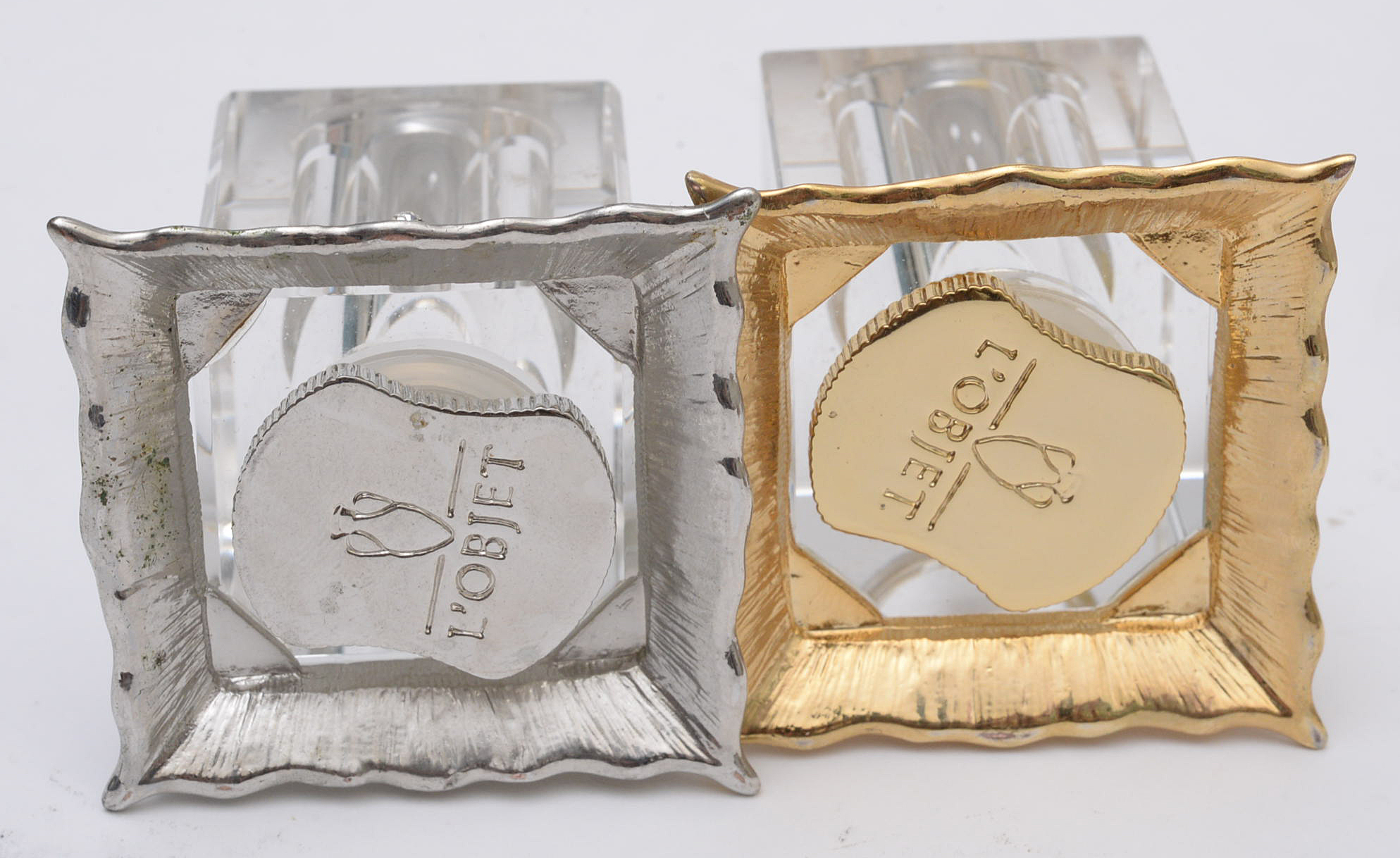 L'Objet Pagoda Pearl Bead Napkin Rings, Salt & Pepper Pair