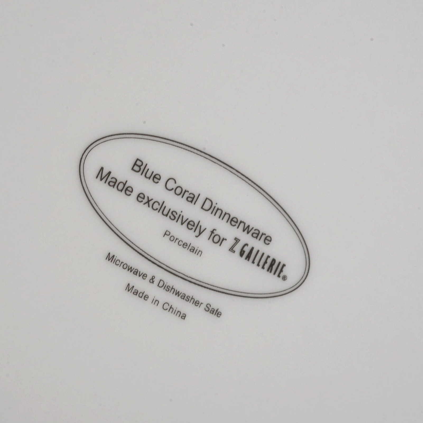 Z Gallerie "Blue Coral" Porcelain Serving Bowls and Porcelain Spoons