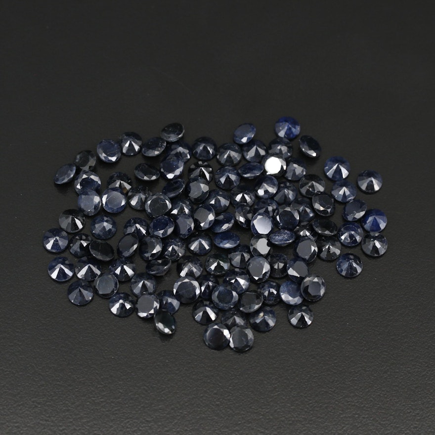 Loose 99.35 CTW Round Faceted Sapphire