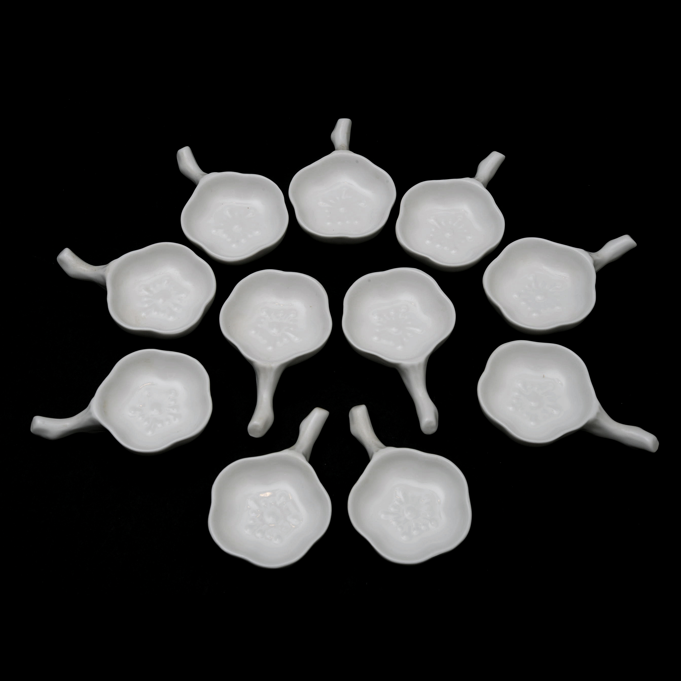 Ceramic Floral Salts With Handles