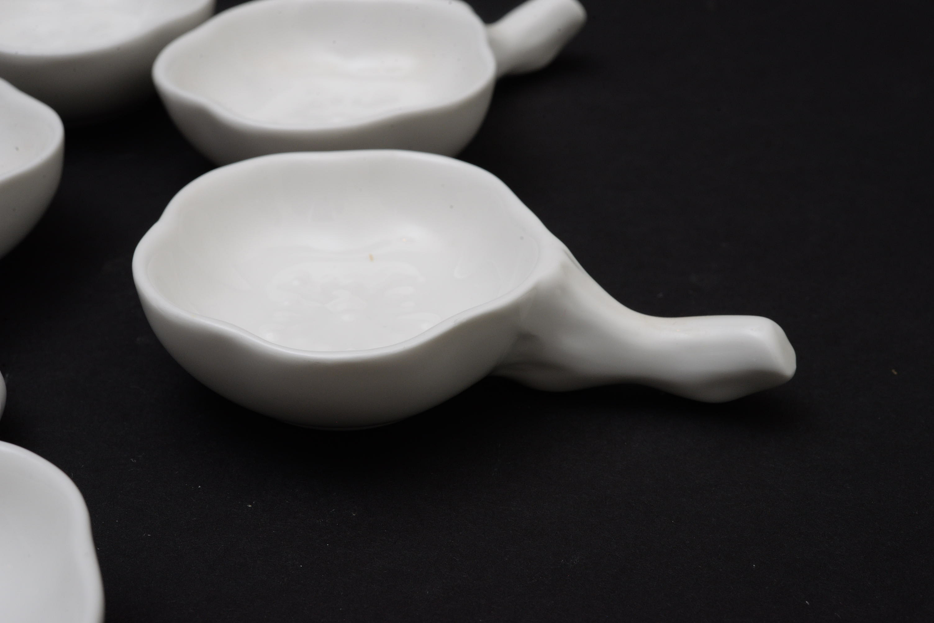 Ceramic Floral Salts With Handles