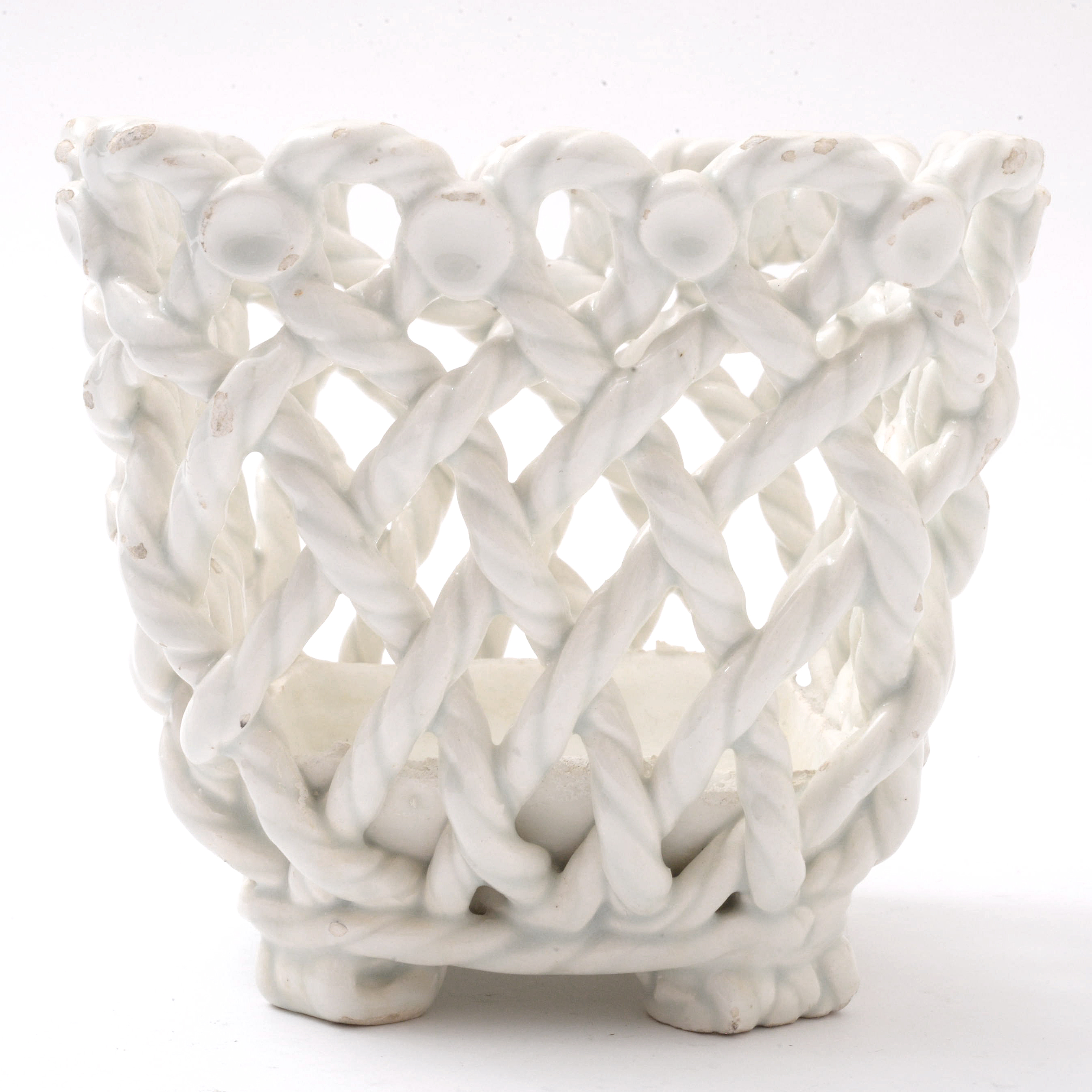 Ceramic Rope Basket Cachepots