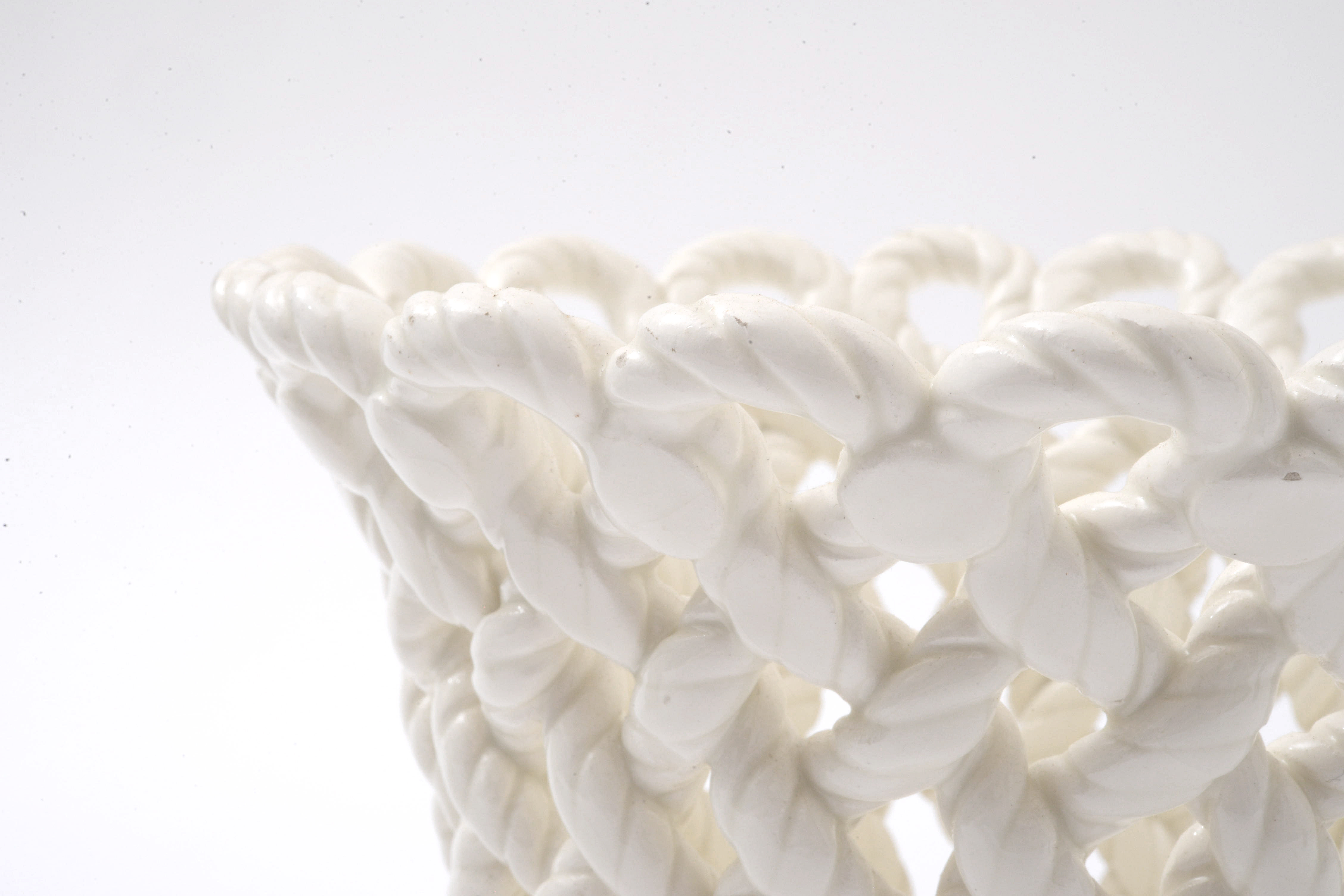 Ceramic Rope Basket Cachepots