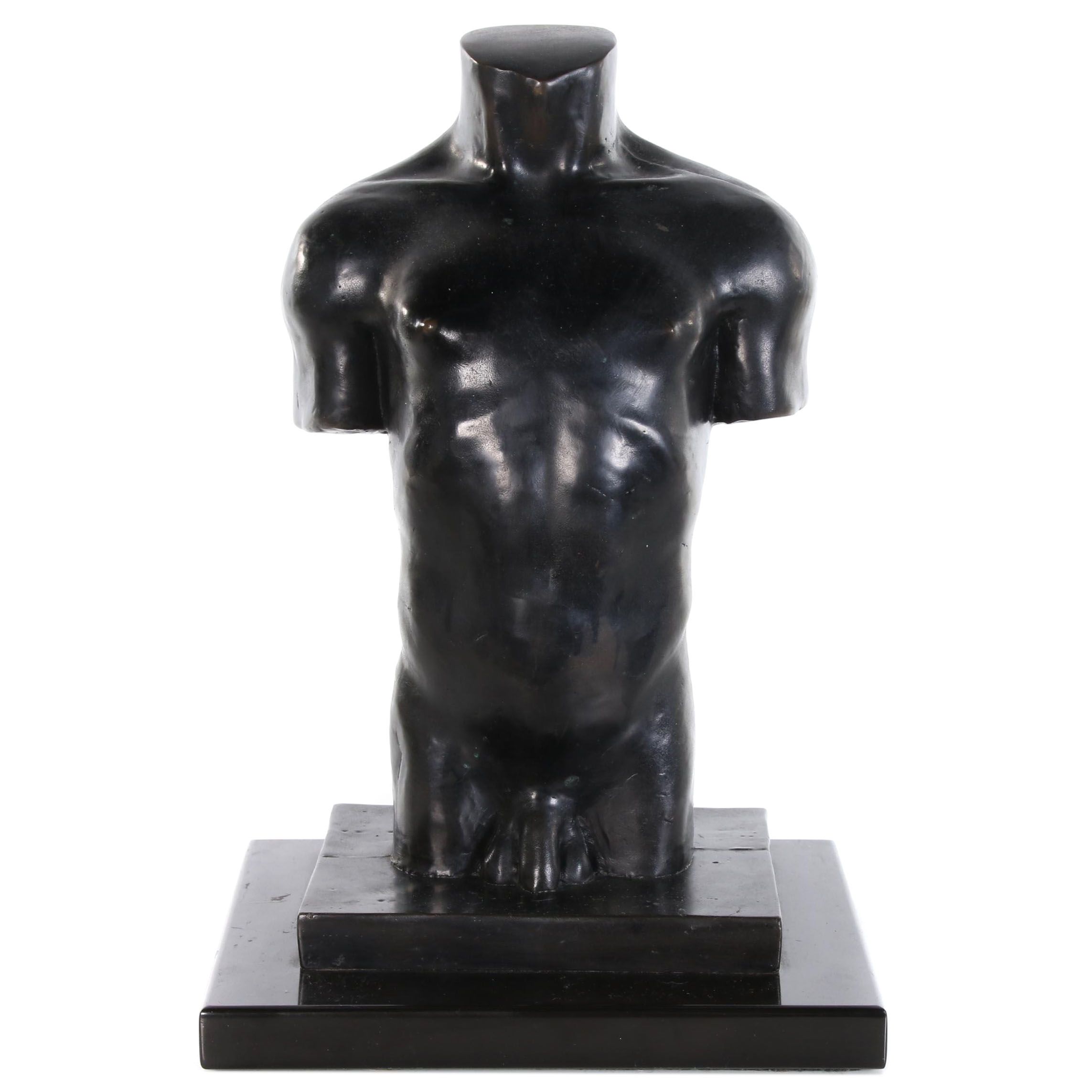 Mike Leckie Cast Bronze Figure Sculpture, 1991