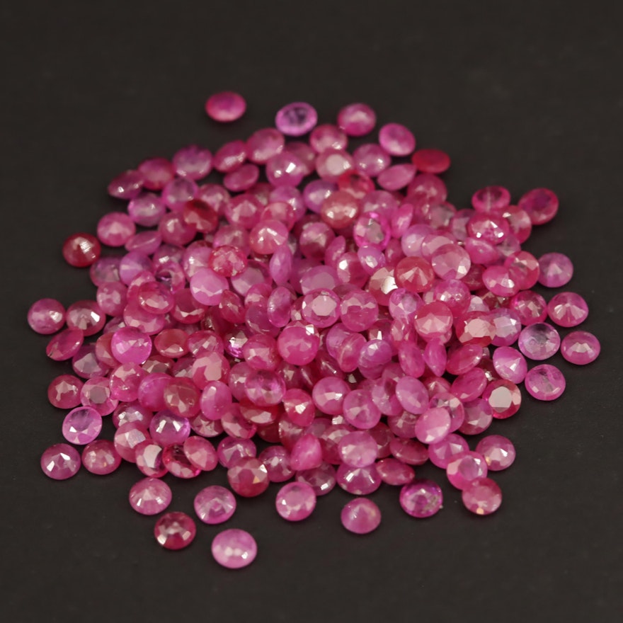Loose 29.83 CTW Round Faceted Rubies