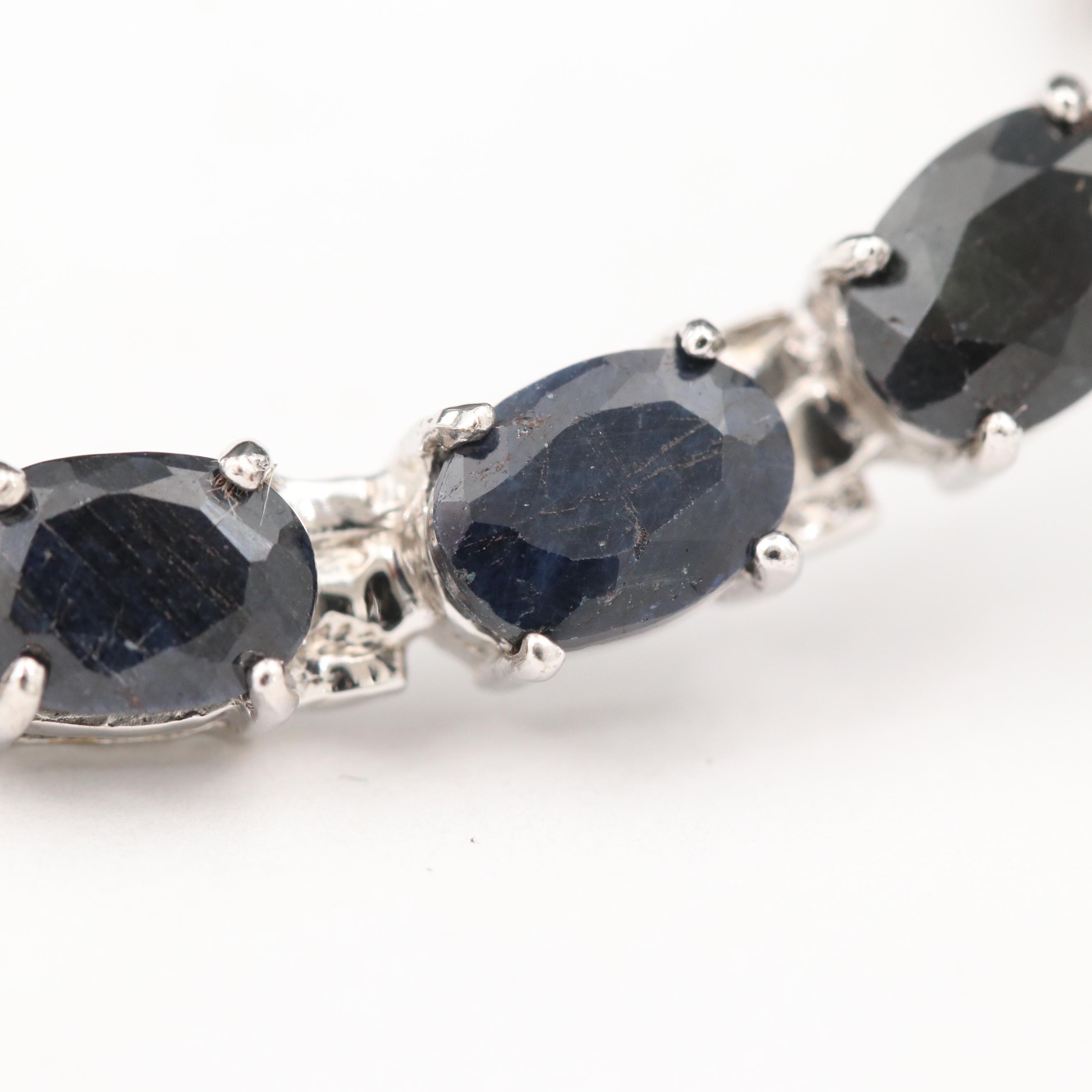 Sterling Silver Sapphire Necklace