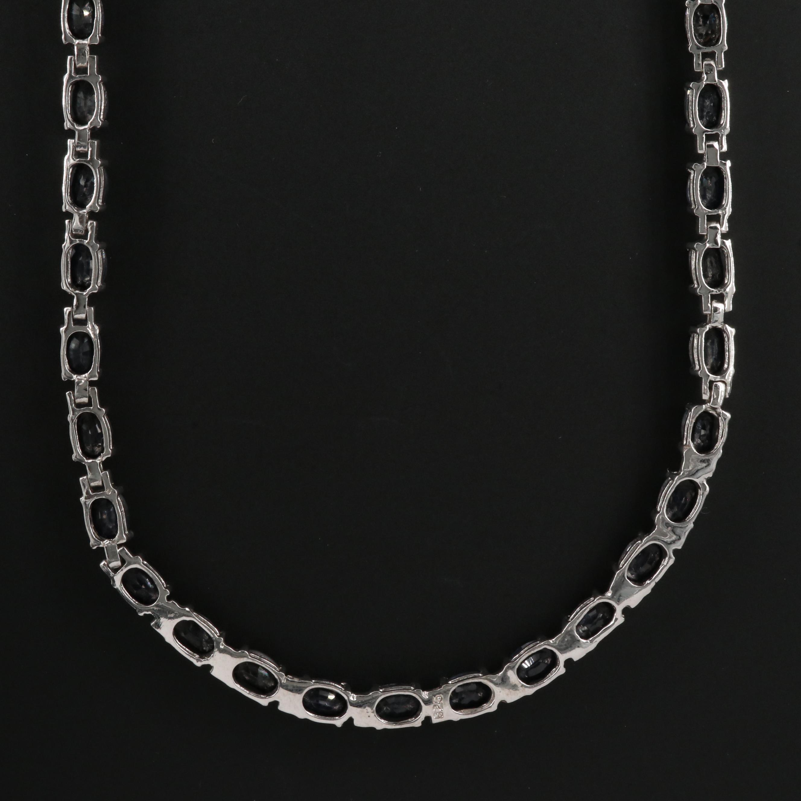 Sterling Silver Sapphire Necklace