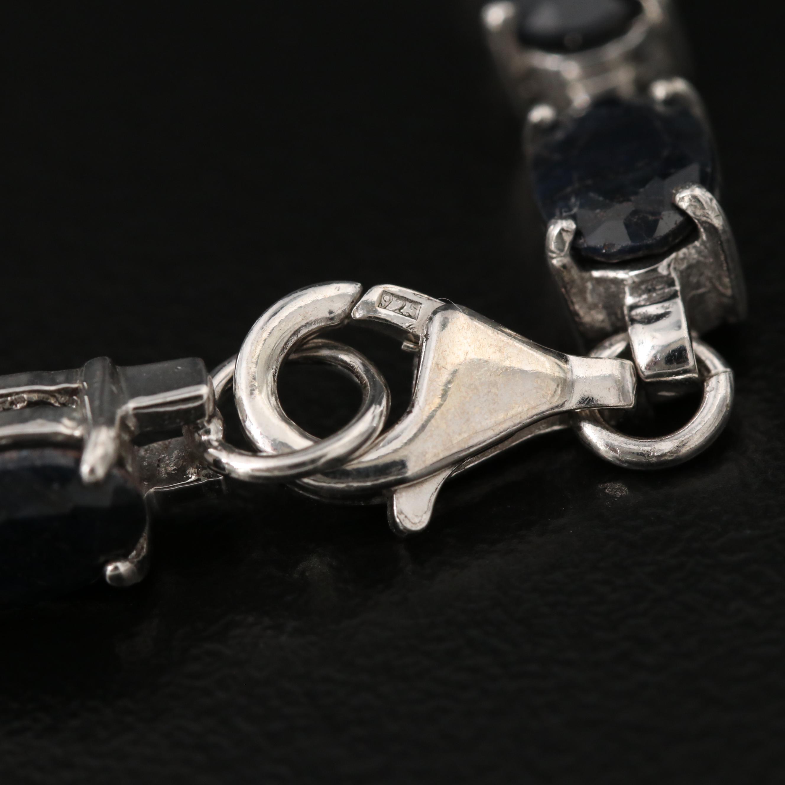 Sterling Silver Sapphire Necklace