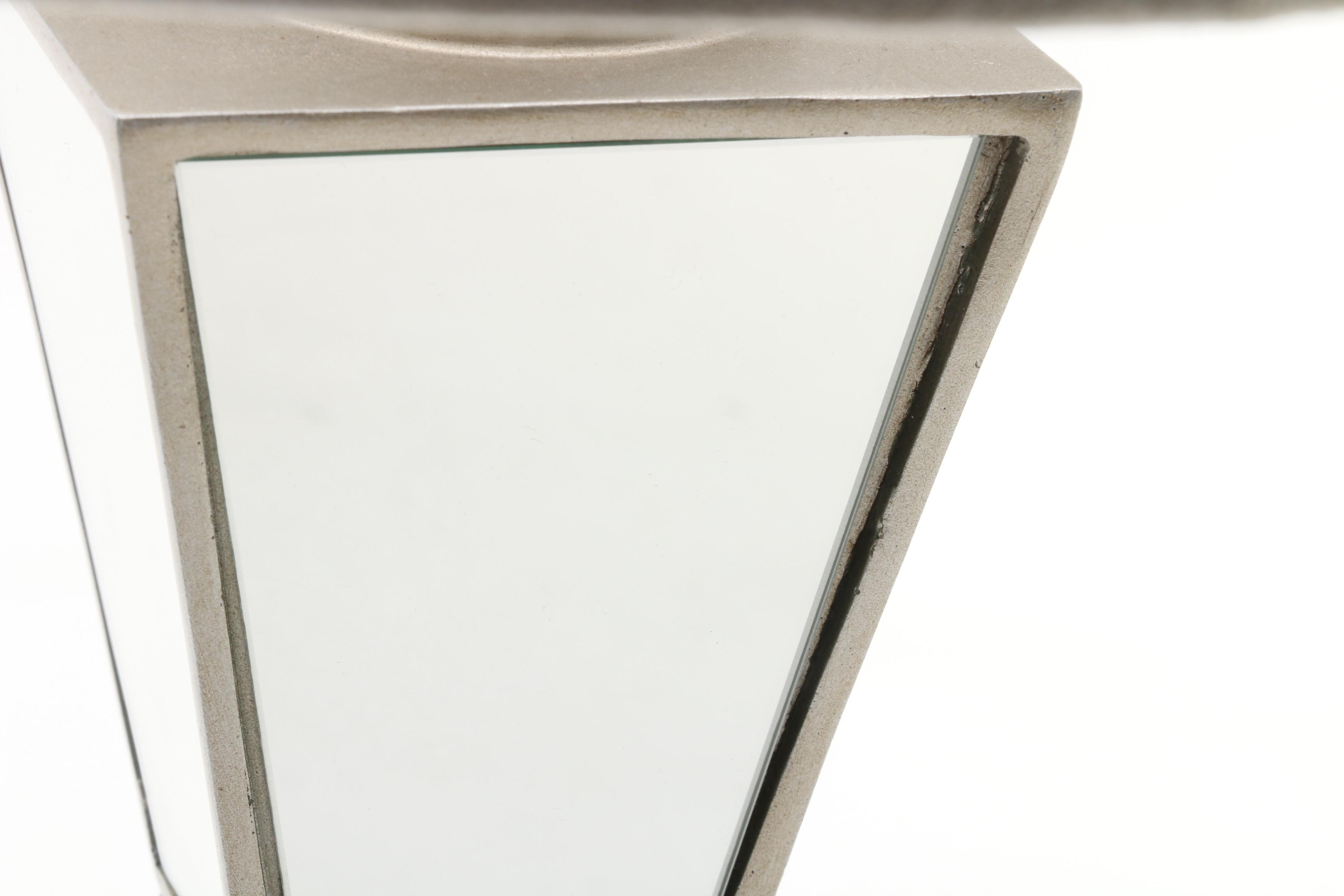 Pier 1 "Hayworth" Mirrored Table Lamp with Fabric Shade