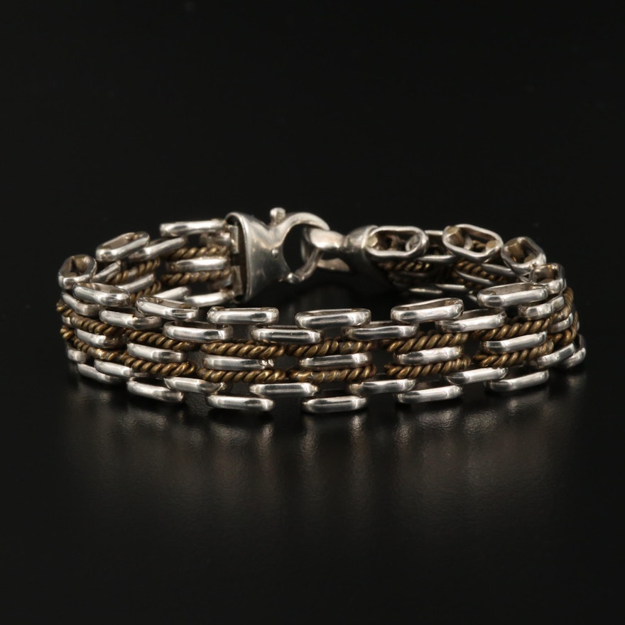 Sterling Silver Fancy Link Bracelet