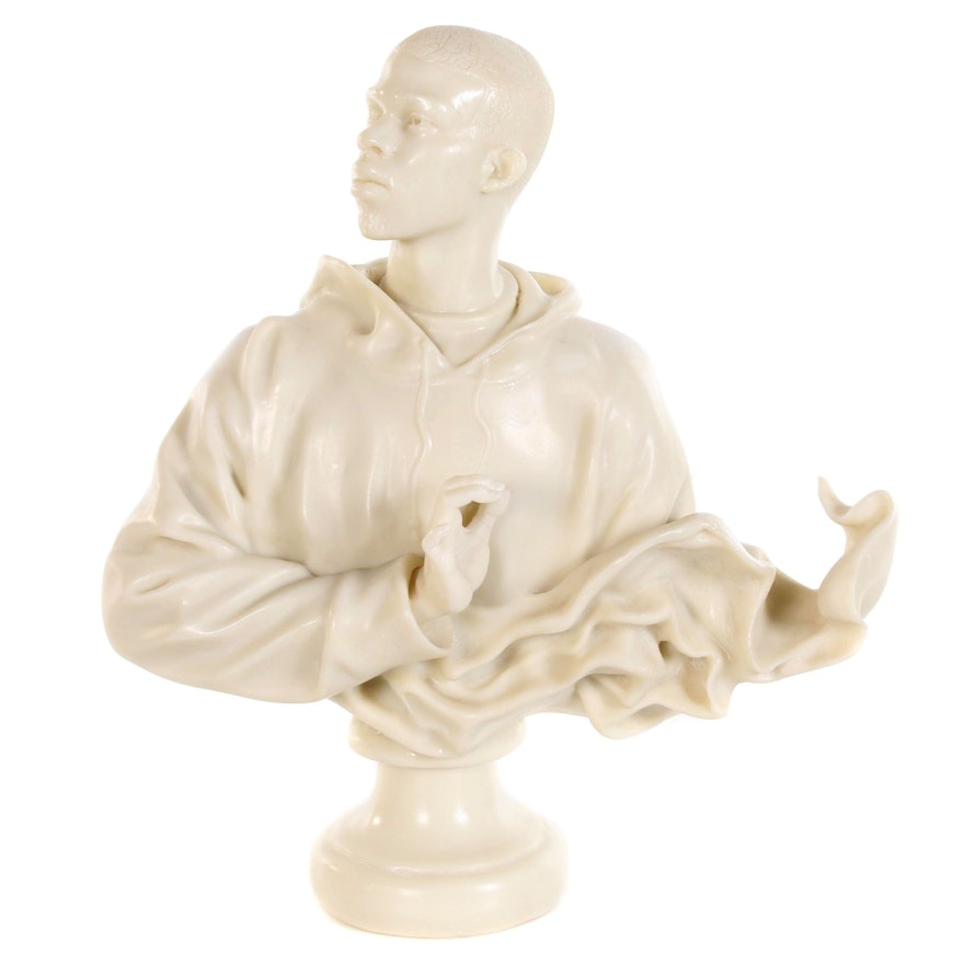 Kehinde Wiley Cast Marble and Resin Sculpture "Louis VXI, The Sun King", 2007