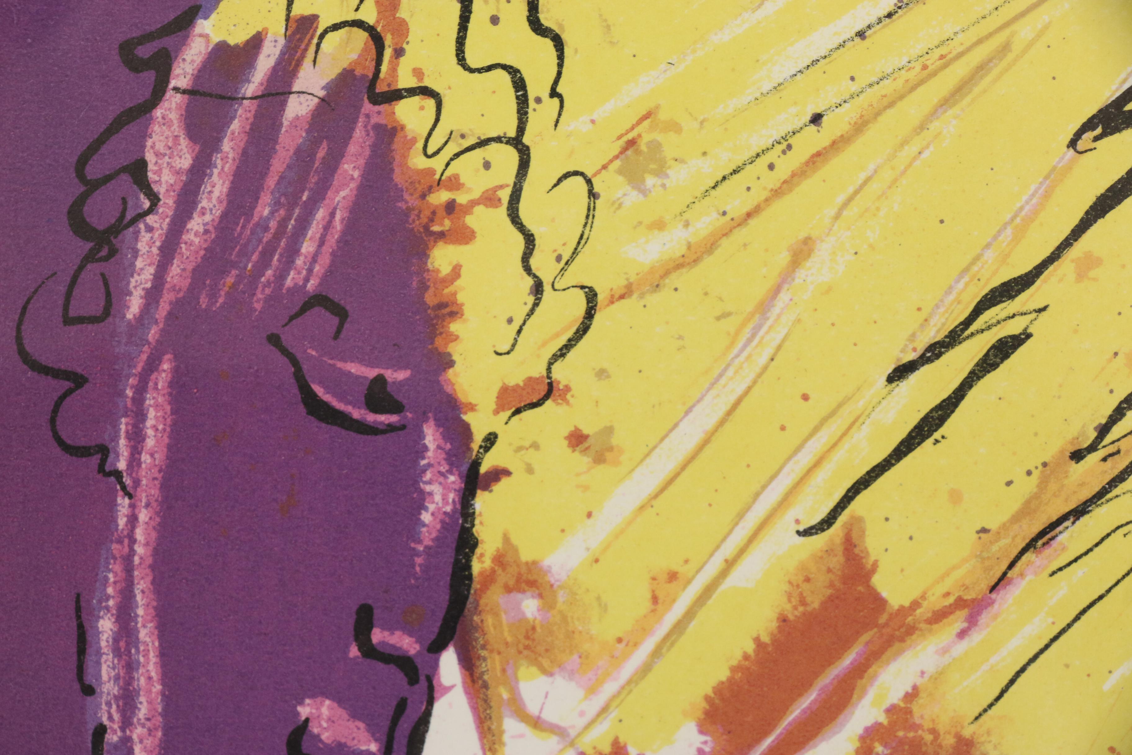 Marc Chagall Color Lithograph "Ange du Paradis", 1956