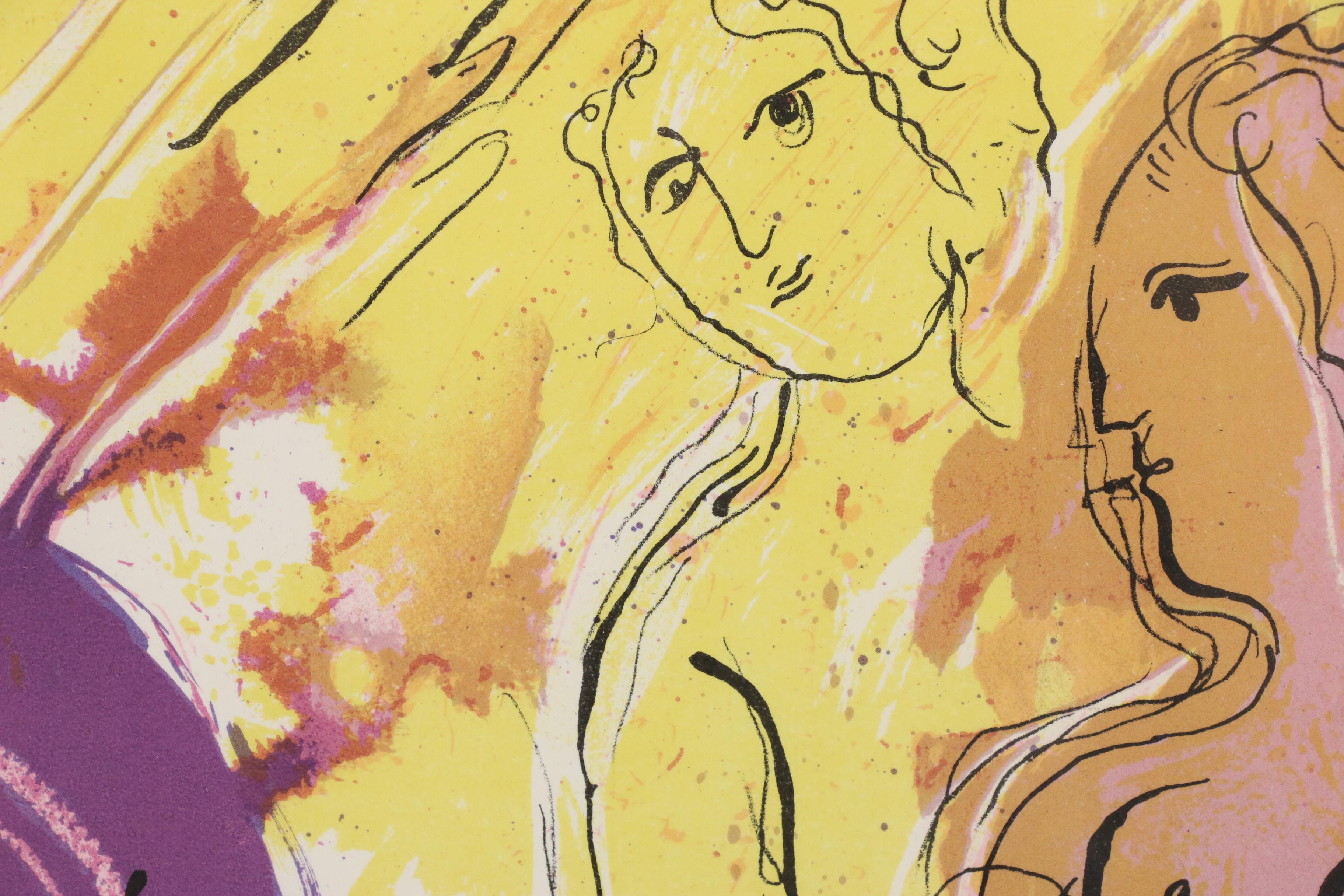 Marc Chagall Color Lithograph "Ange du Paradis", 1956