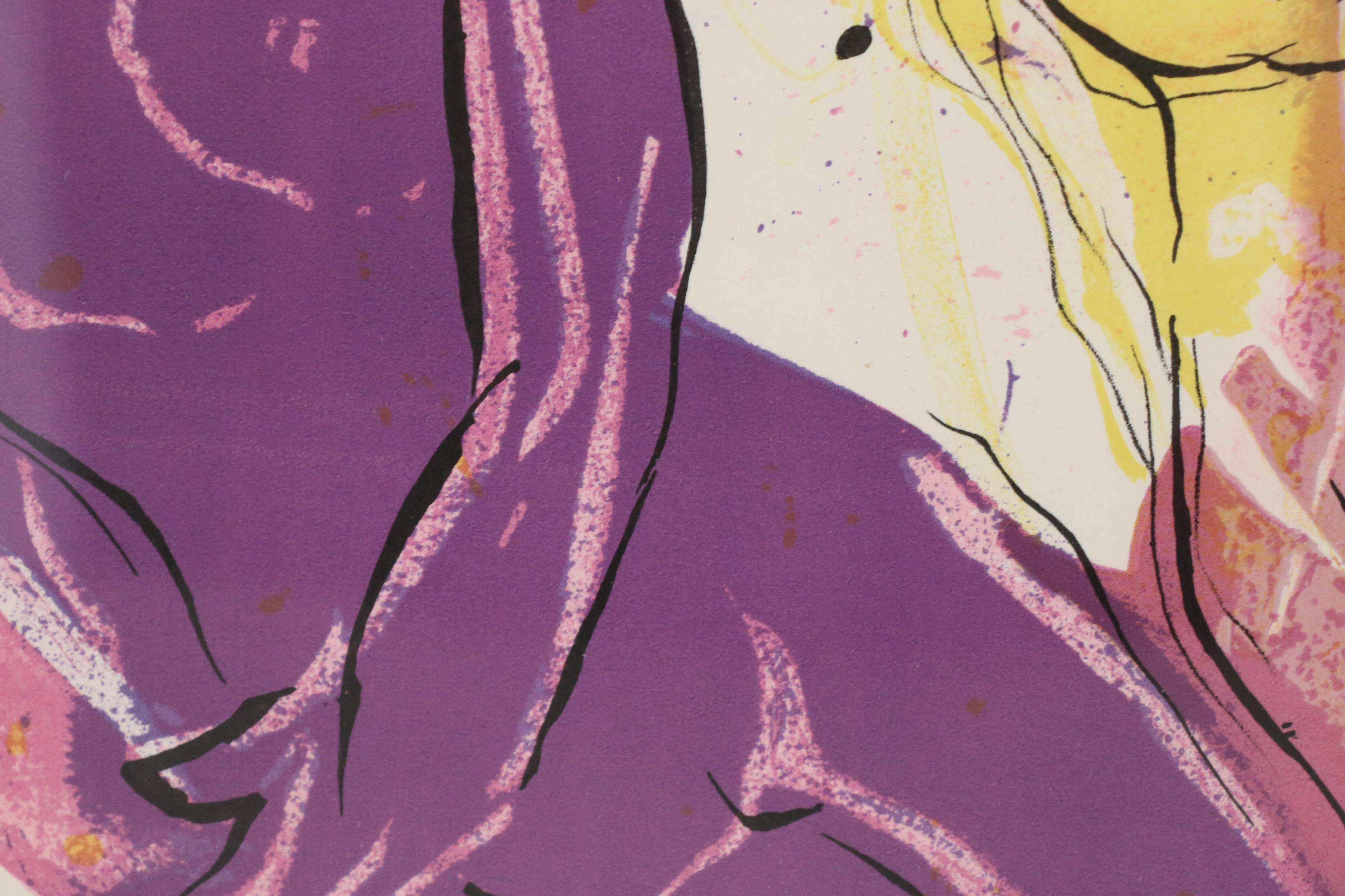 Marc Chagall Color Lithograph "Ange du Paradis", 1956