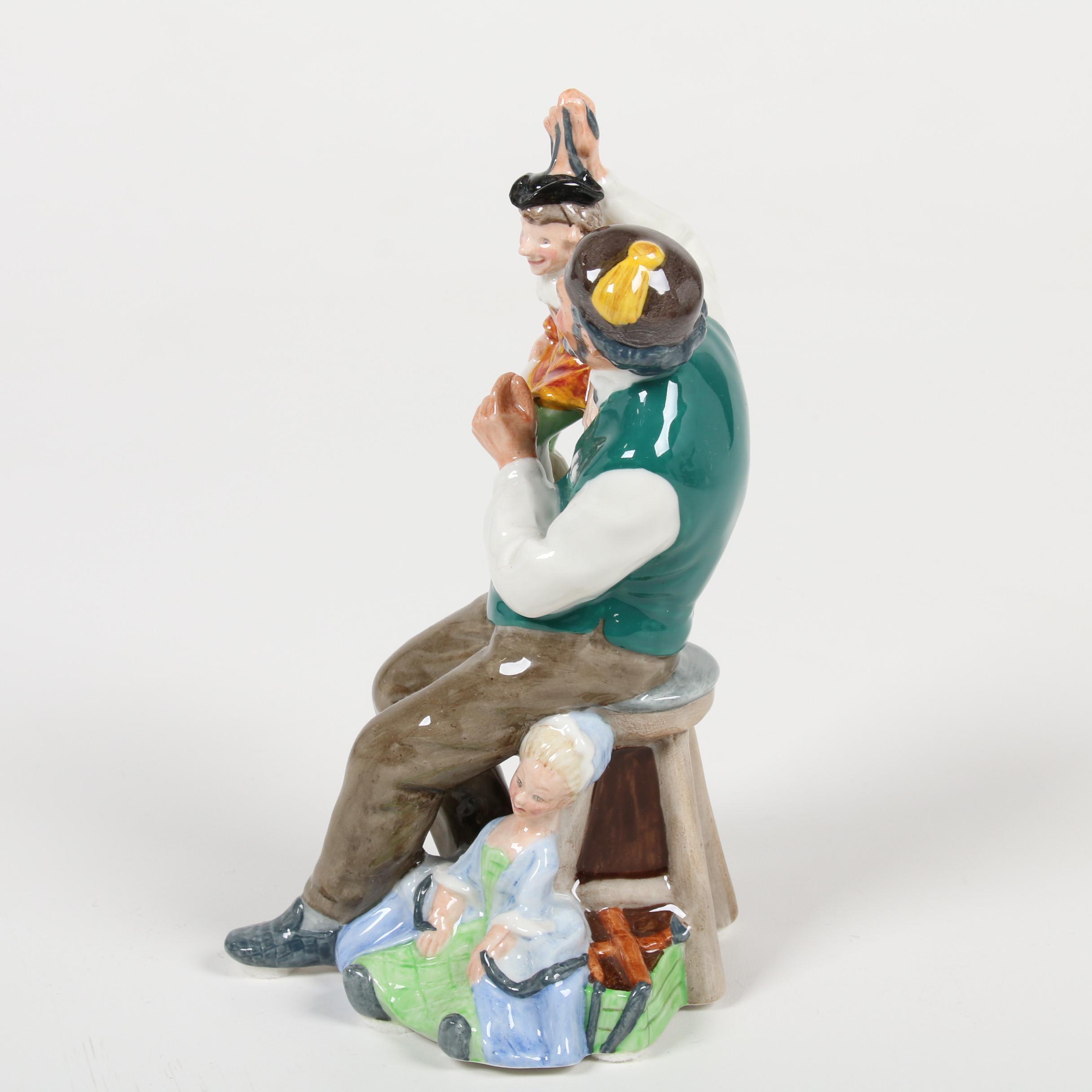 Royal Doulton Signed "Santa Claus" and Other Porcelain Figurines