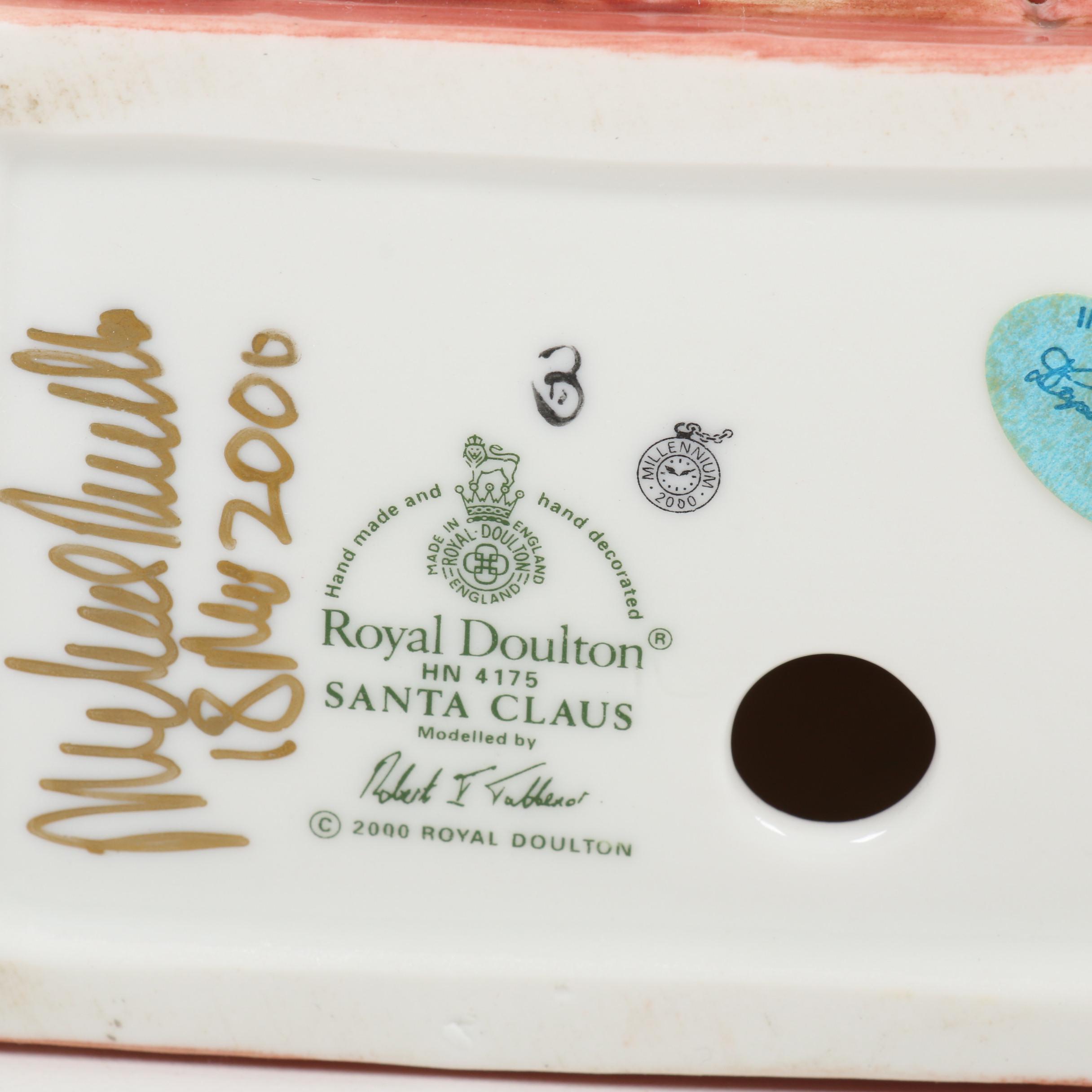 Royal Doulton Signed "Santa Claus" and Other Porcelain Figurines