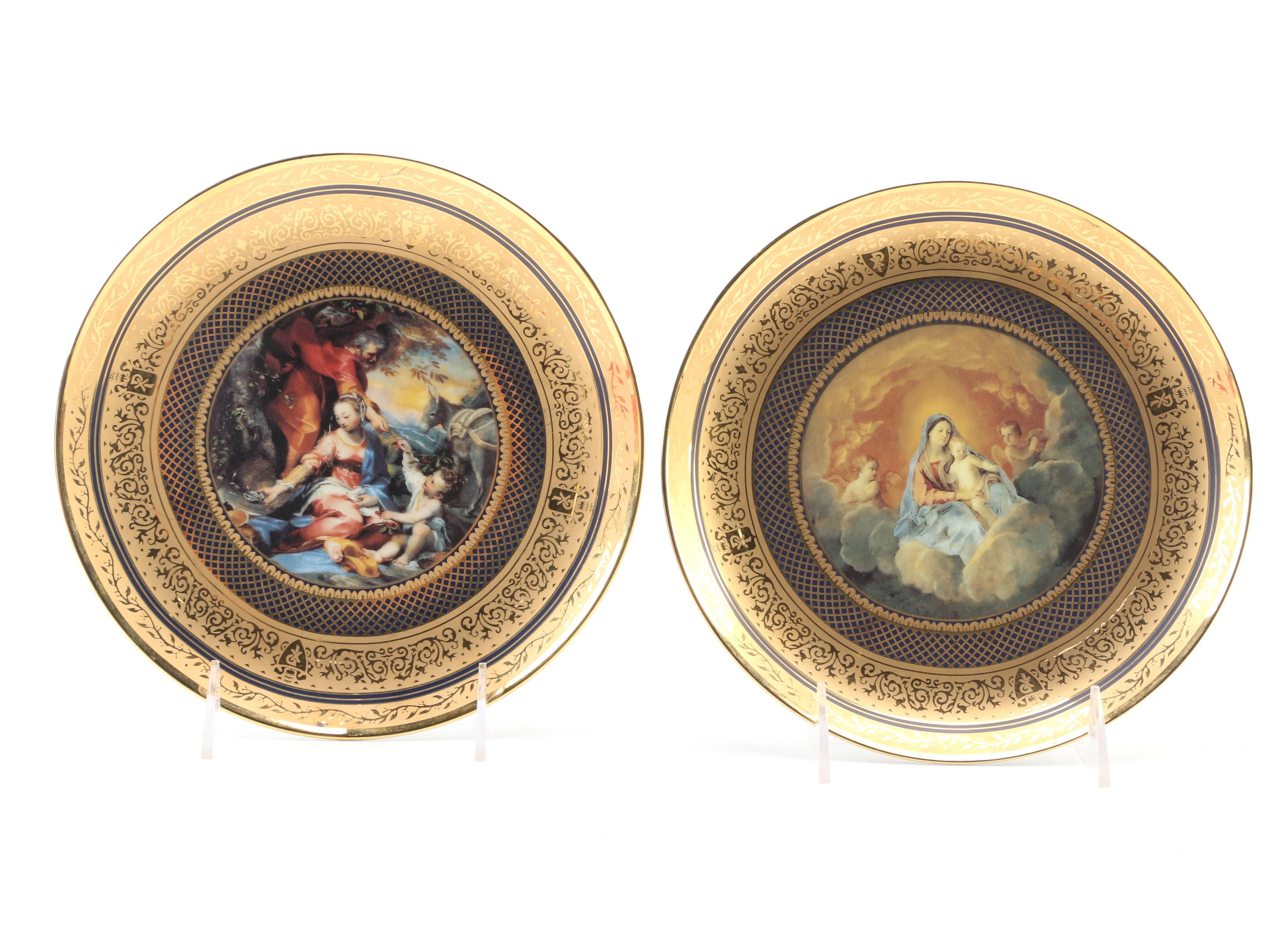 The Franklin Mint Vatican Museums Encrusted Porcelain Collector Plates