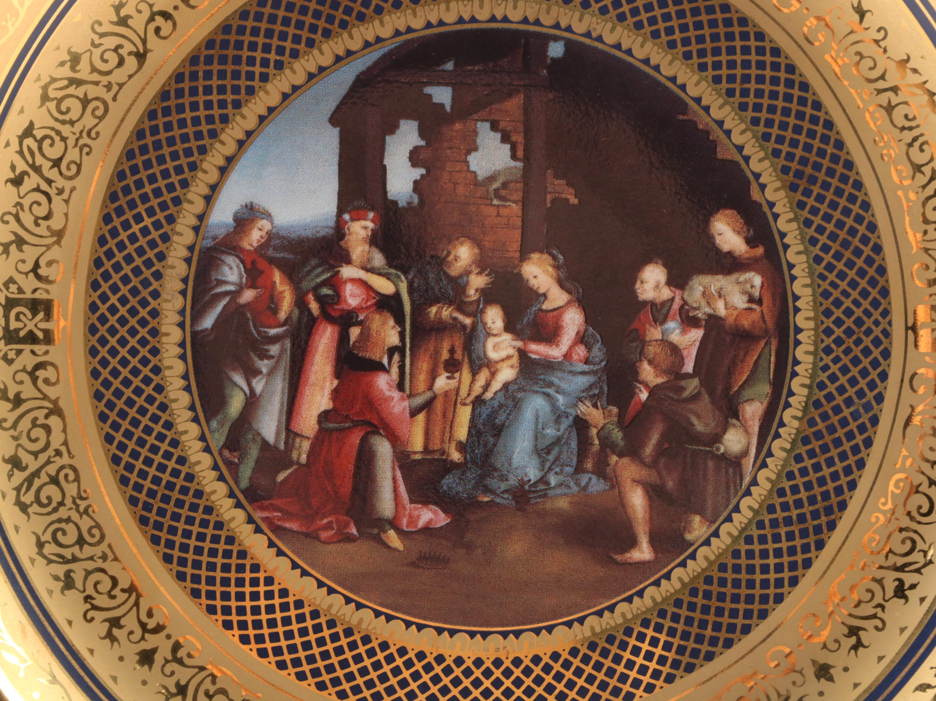 The Franklin Mint Vatican Museums Encrusted Porcelain Collector Plates