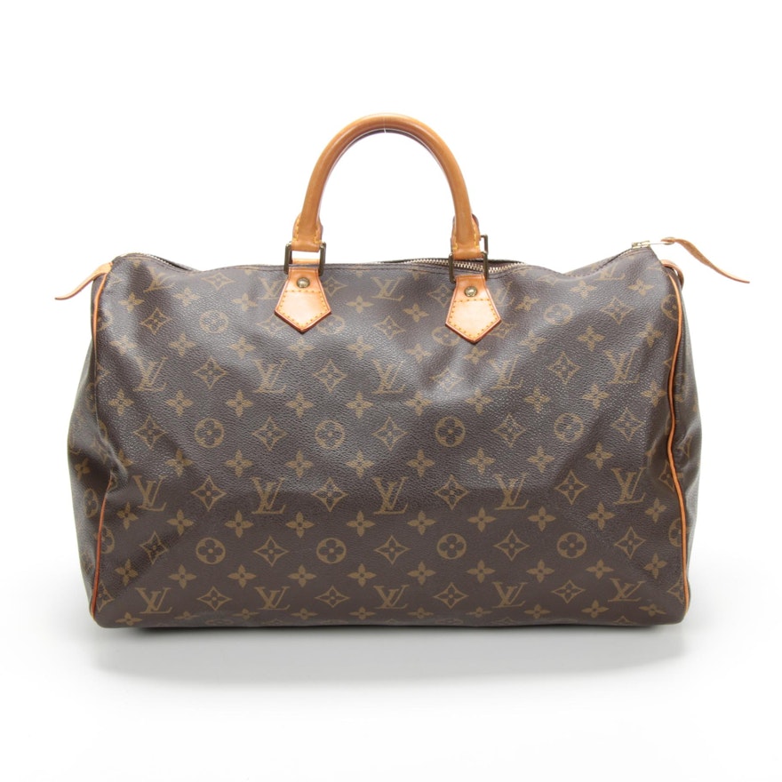 Louis Vuitton Speedy 40 in Monogram Canvas and Vachetta Leather