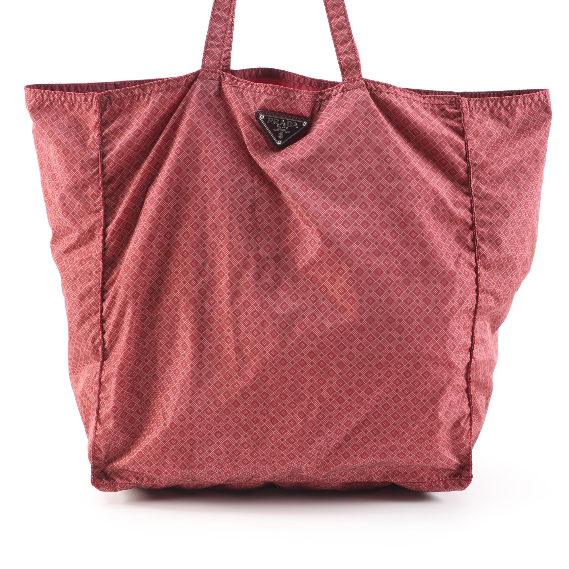 Prada Printed Nylon Foldaway Tote