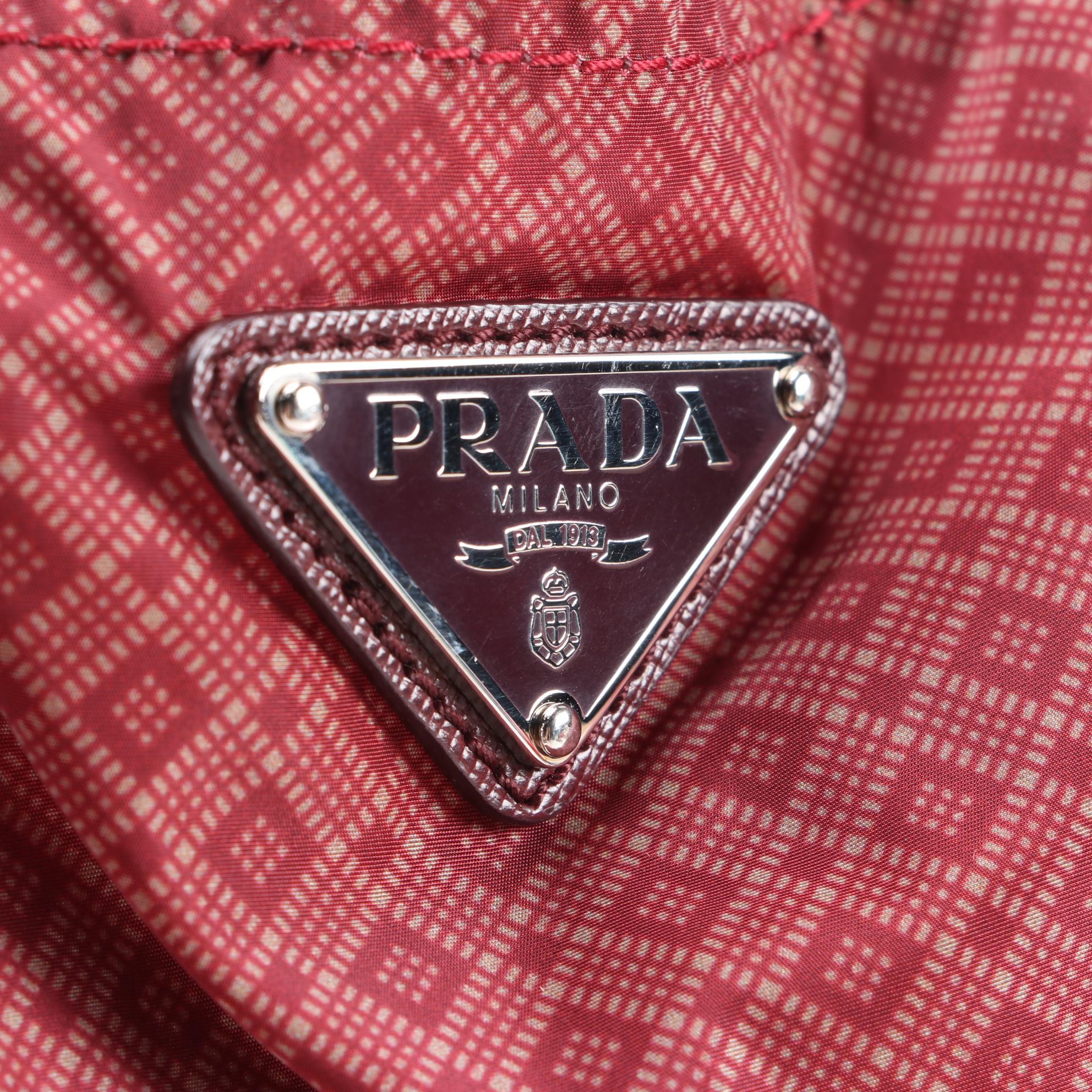 Prada Printed Nylon Foldaway Tote