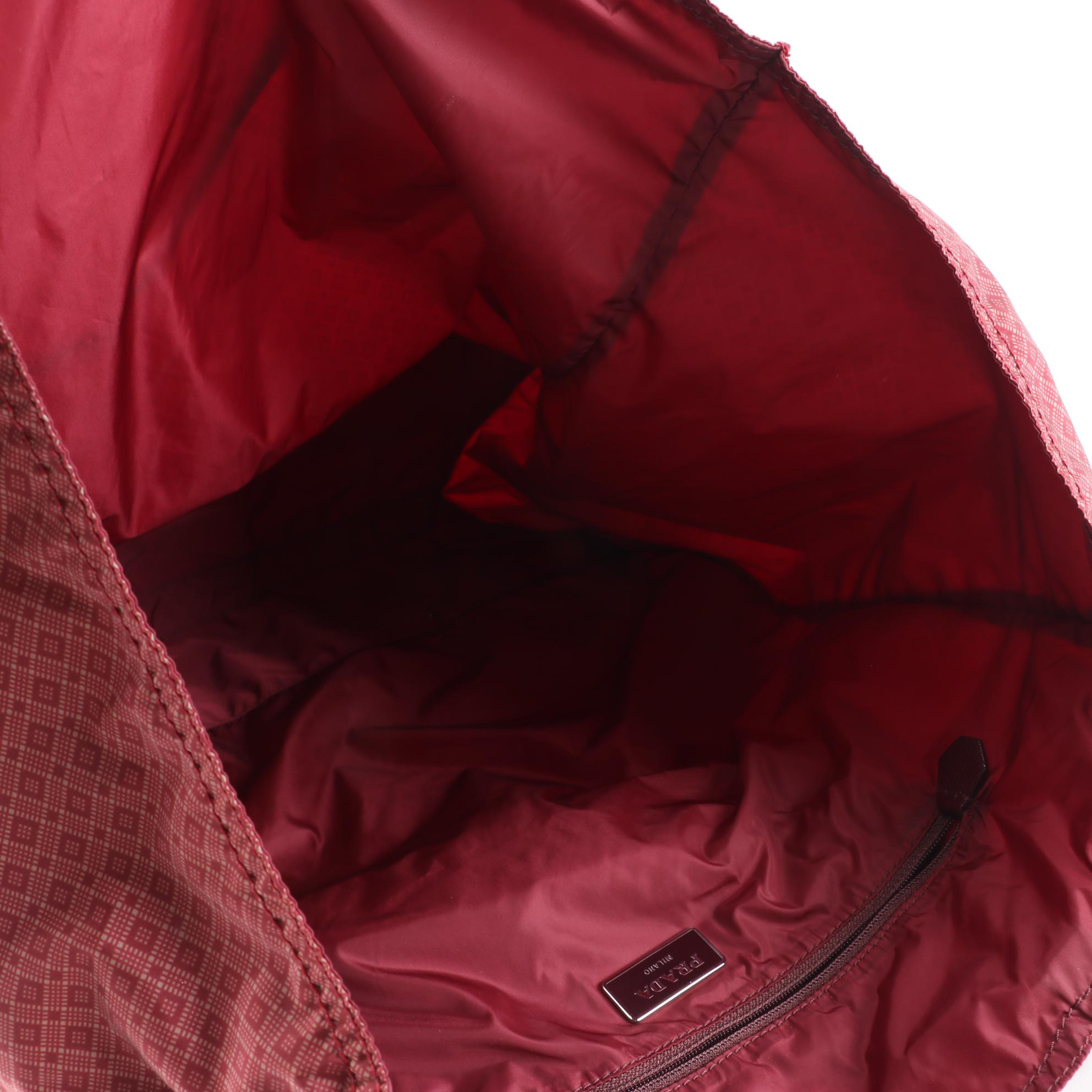 Prada Printed Nylon Foldaway Tote