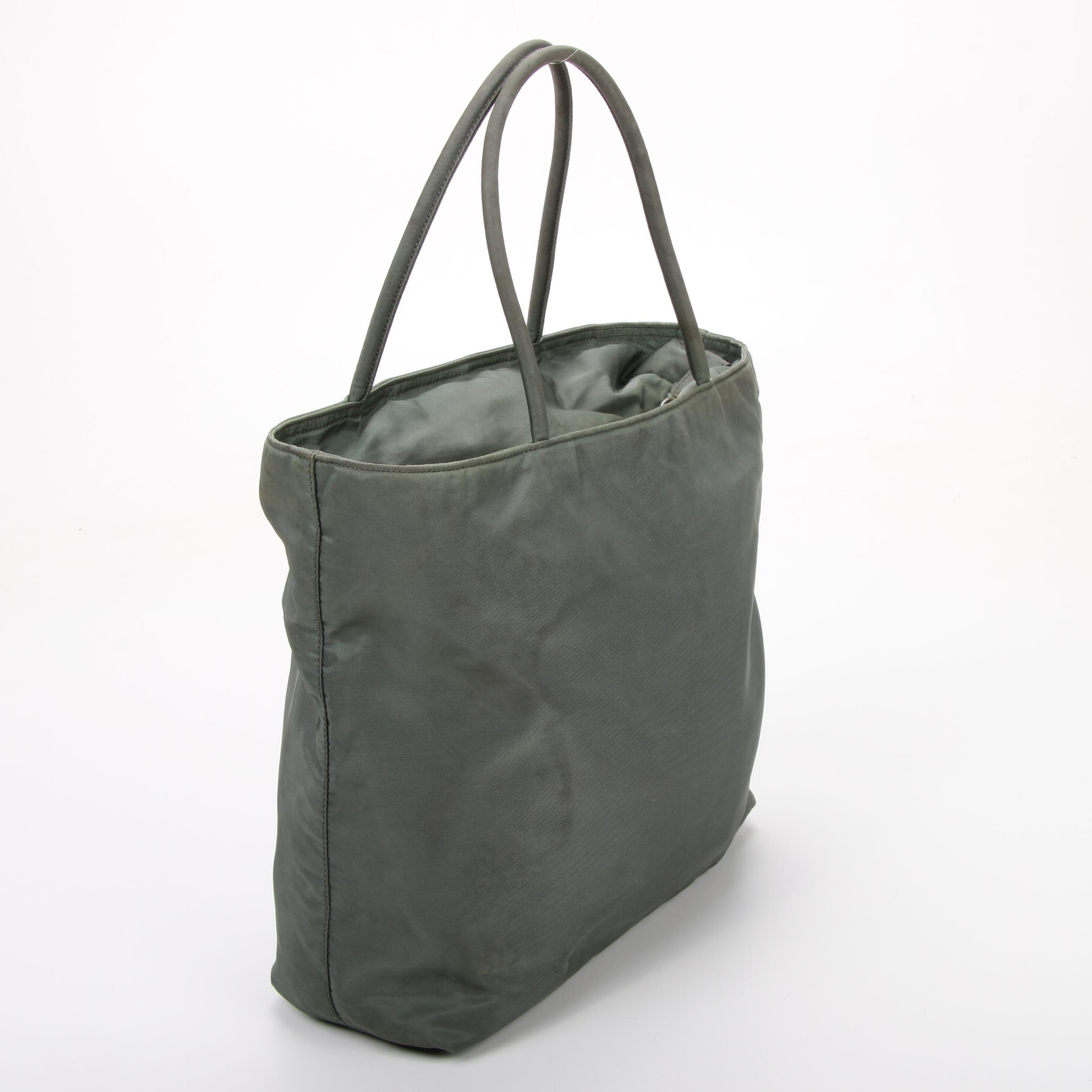 Prada Tote in Teal Green Tessuto Nylon