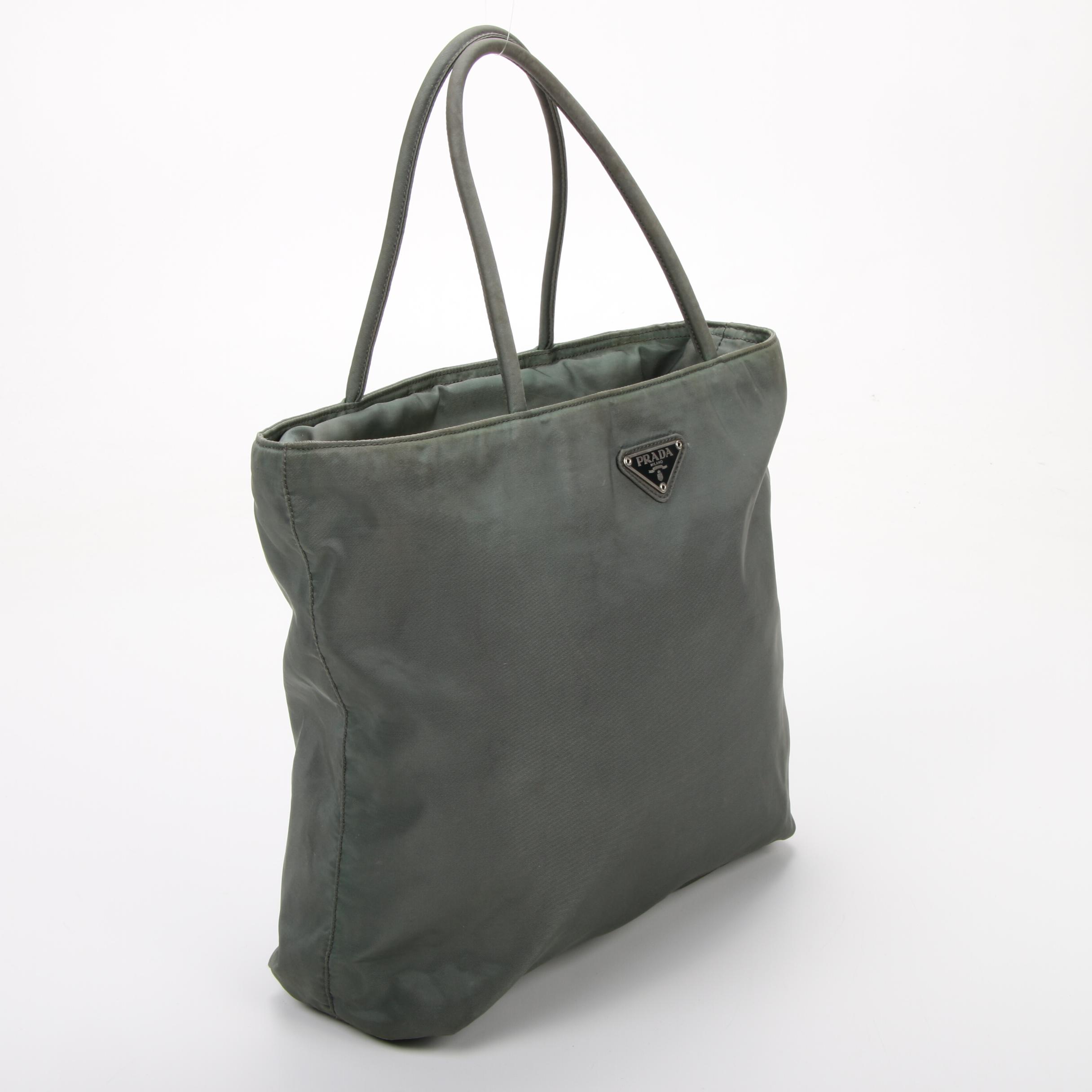 Prada Tote in Teal Green Tessuto Nylon