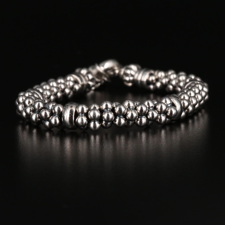 Lagos Signature Caviar Sterling Silver Beaded Bracelet