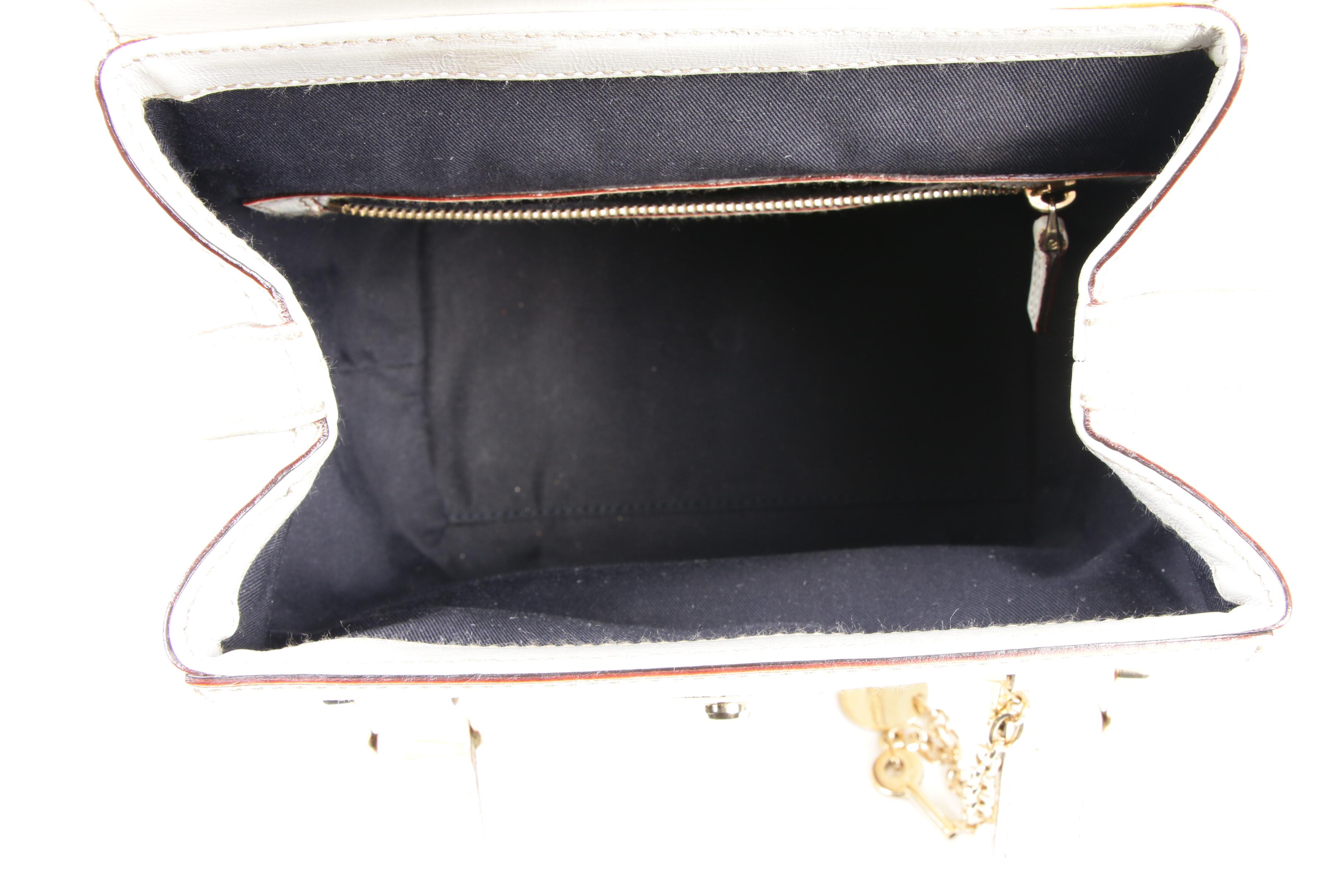 Gucci GG Coated Canvas and White Leather Web Stripe Doctor's Bag