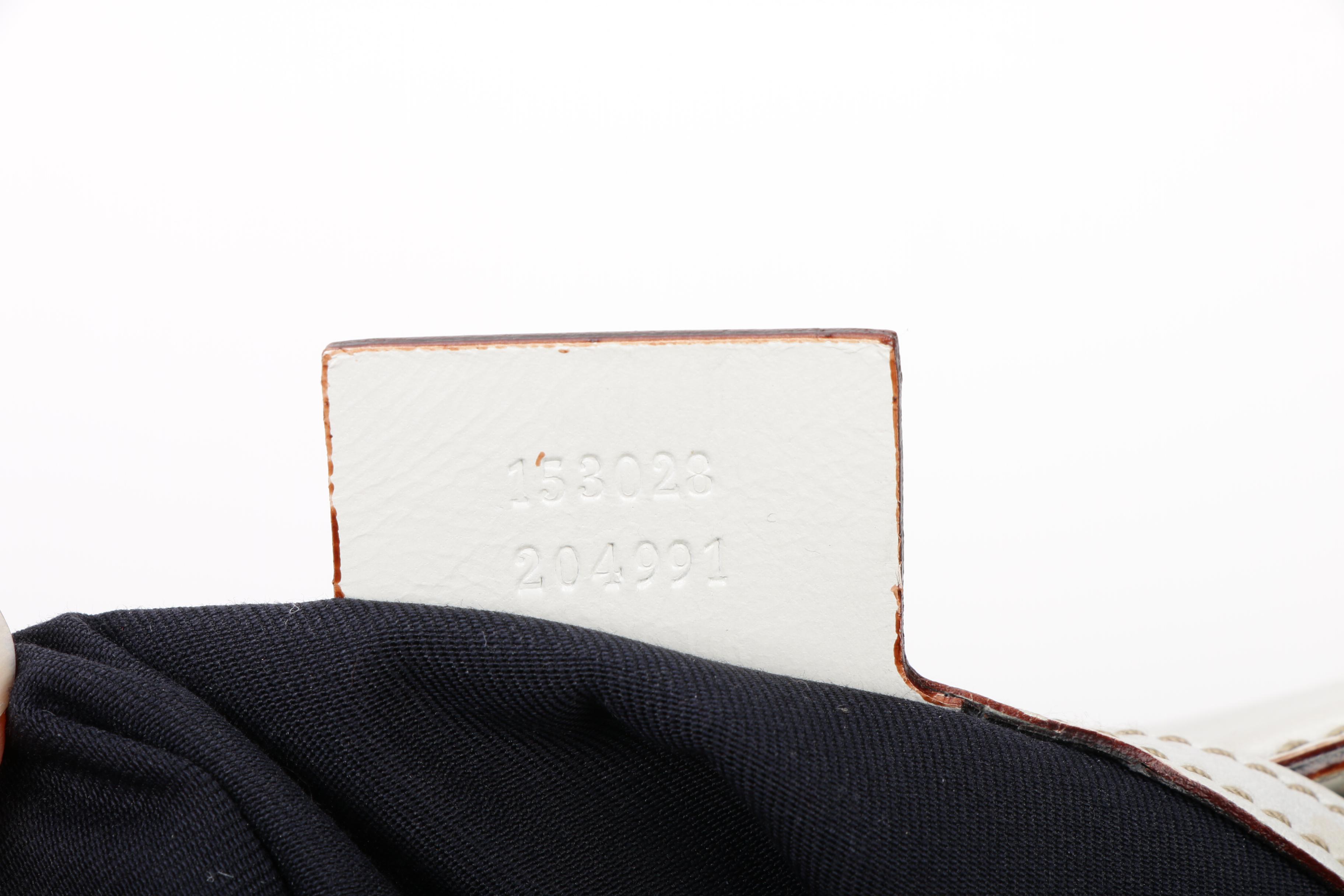 Gucci GG Coated Canvas and White Leather Web Stripe Doctor's Bag