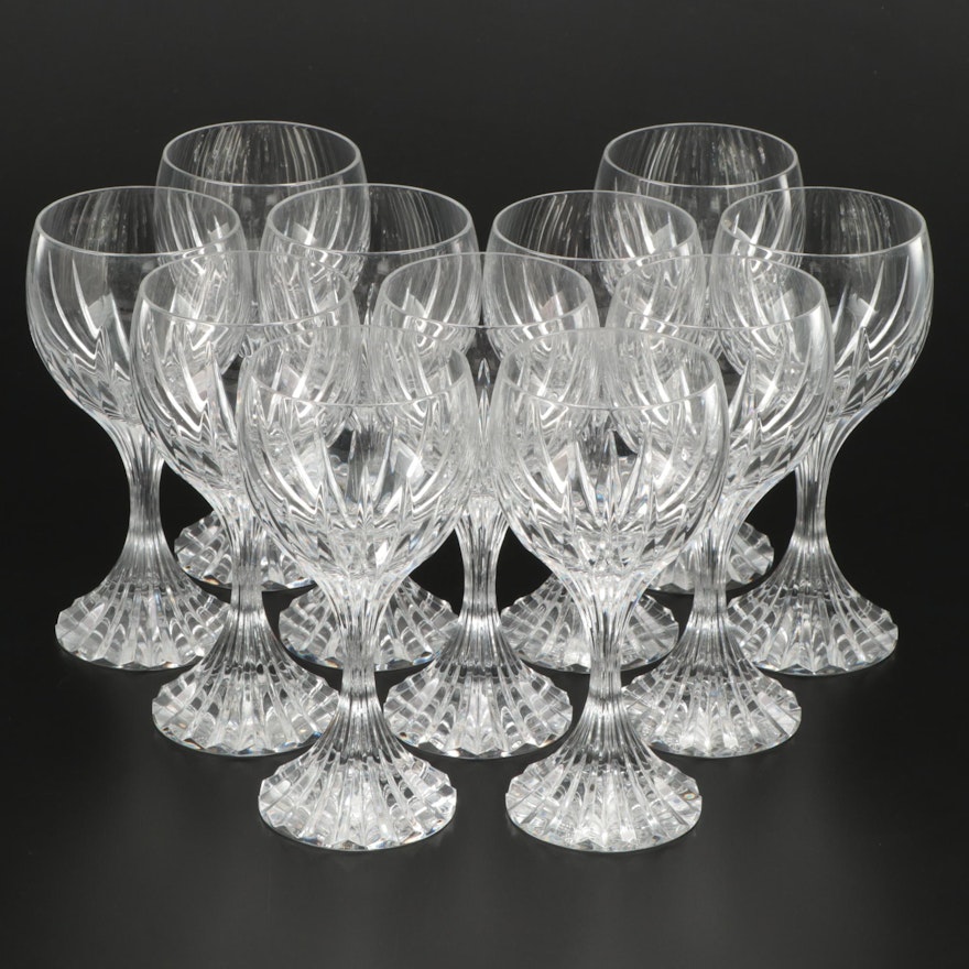 Baccarat "Massena" Crystal Water Goblets, Late 20th Century