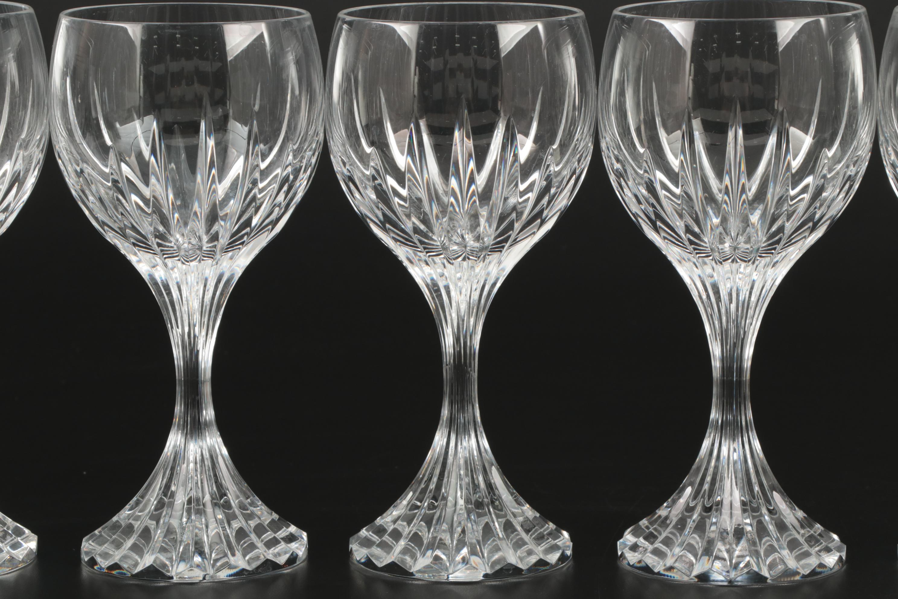 Baccarat "Massena" Crystal Water Goblets, Late 20th Century