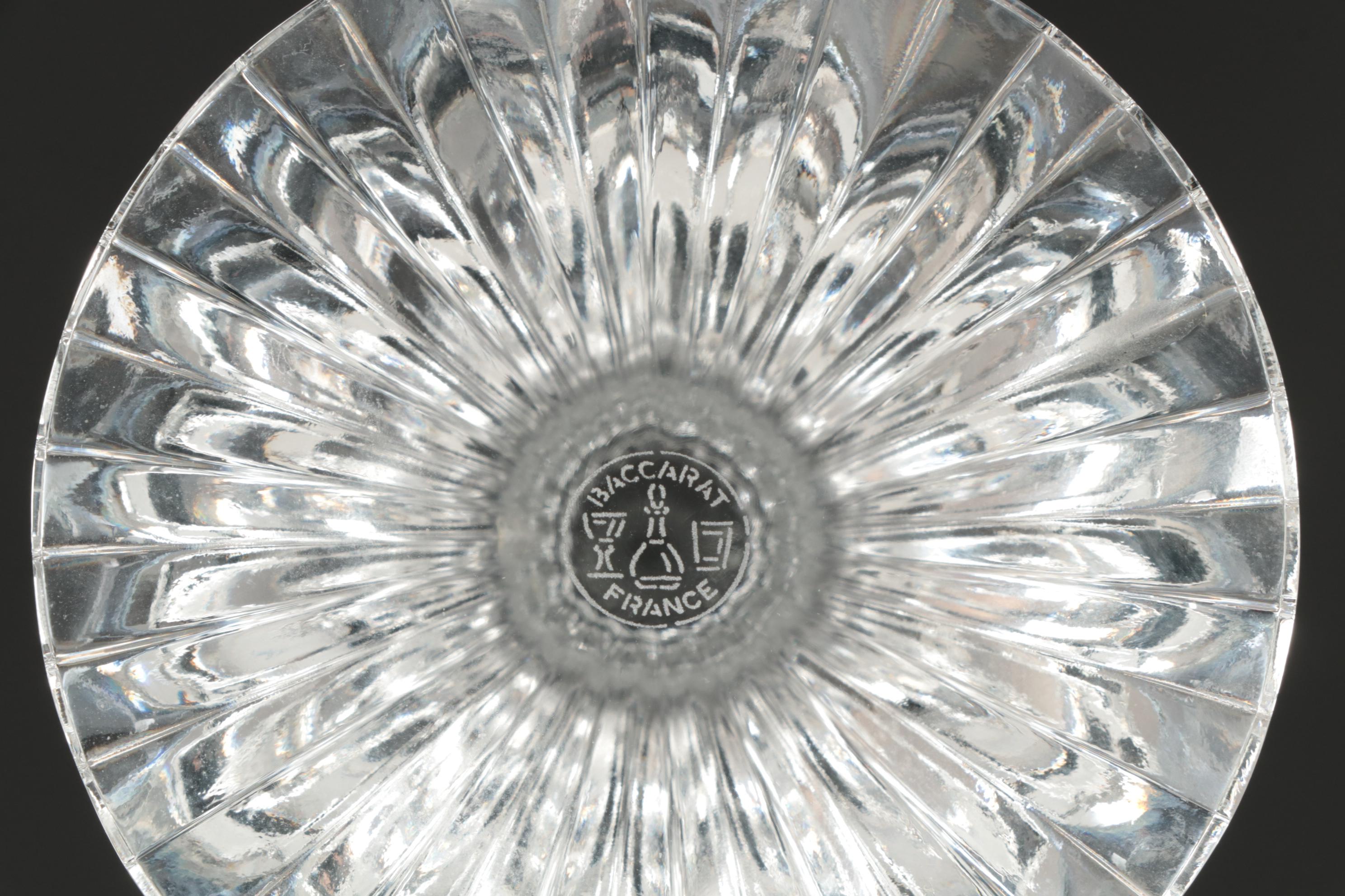 Baccarat "Massena" Crystal Water Goblets, Late 20th Century