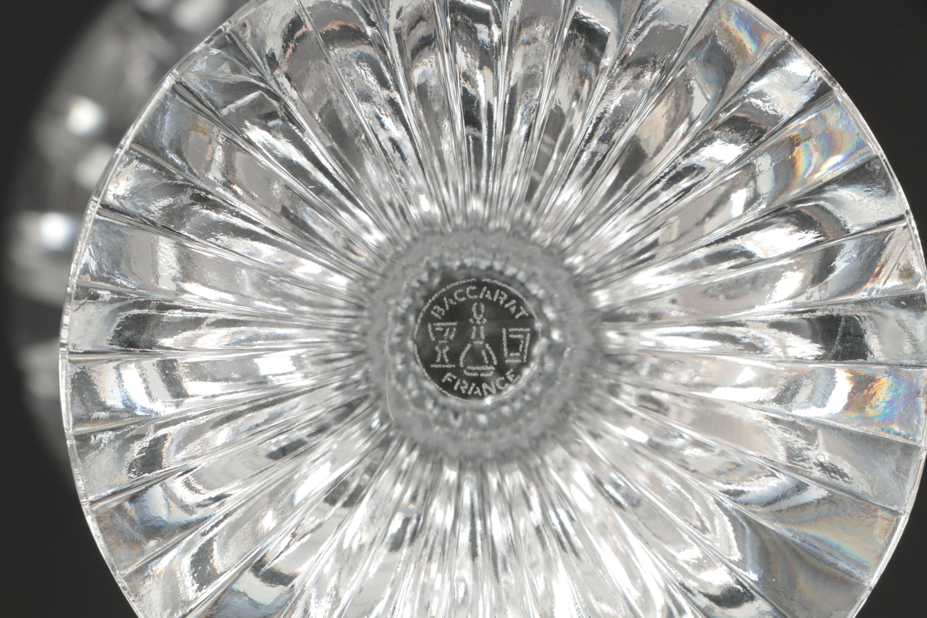 Baccarat "Massena" Crystal Water Goblets, Late 20th Century
