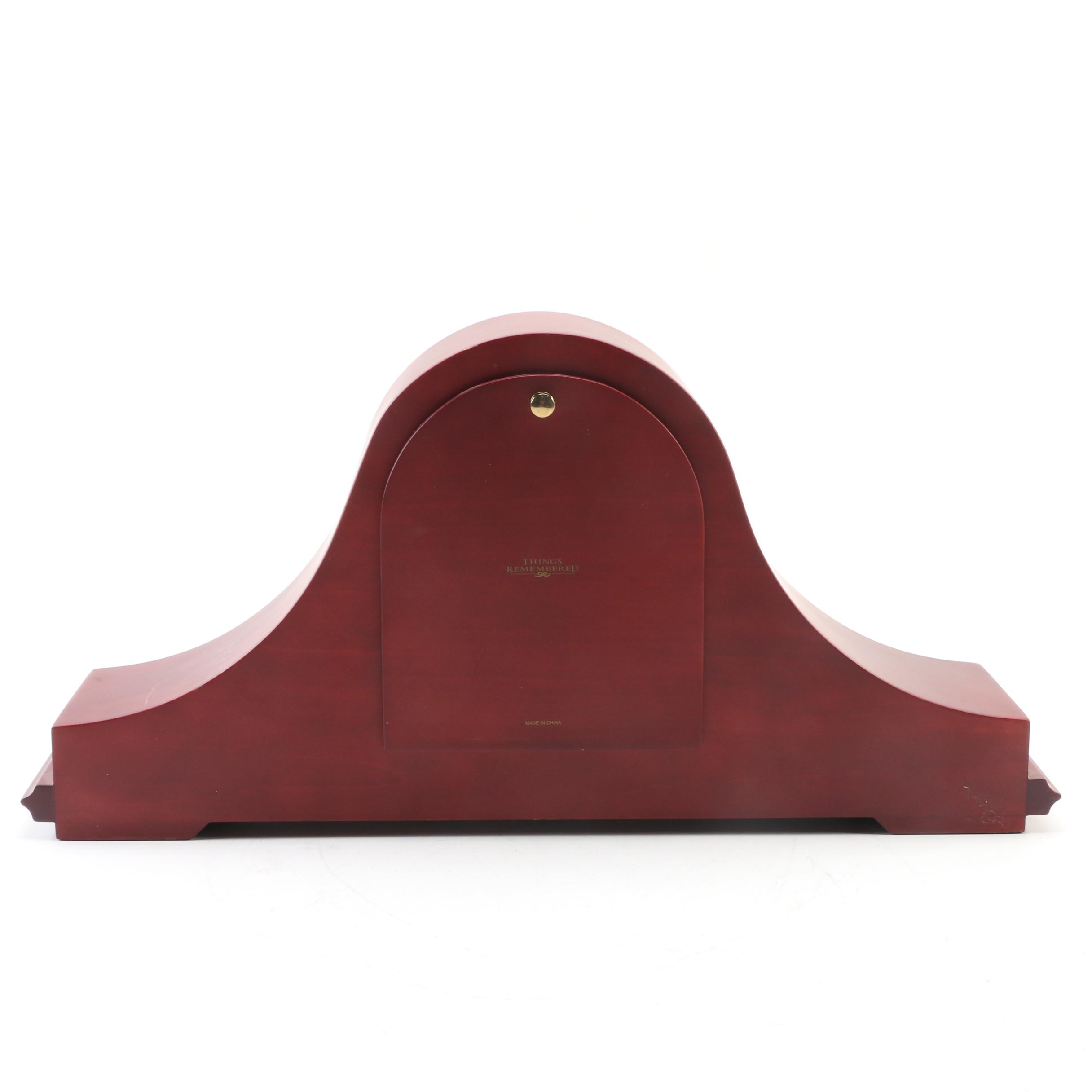 Danbury "Westminster" Mahogany Finish Tambour Mantel Clock