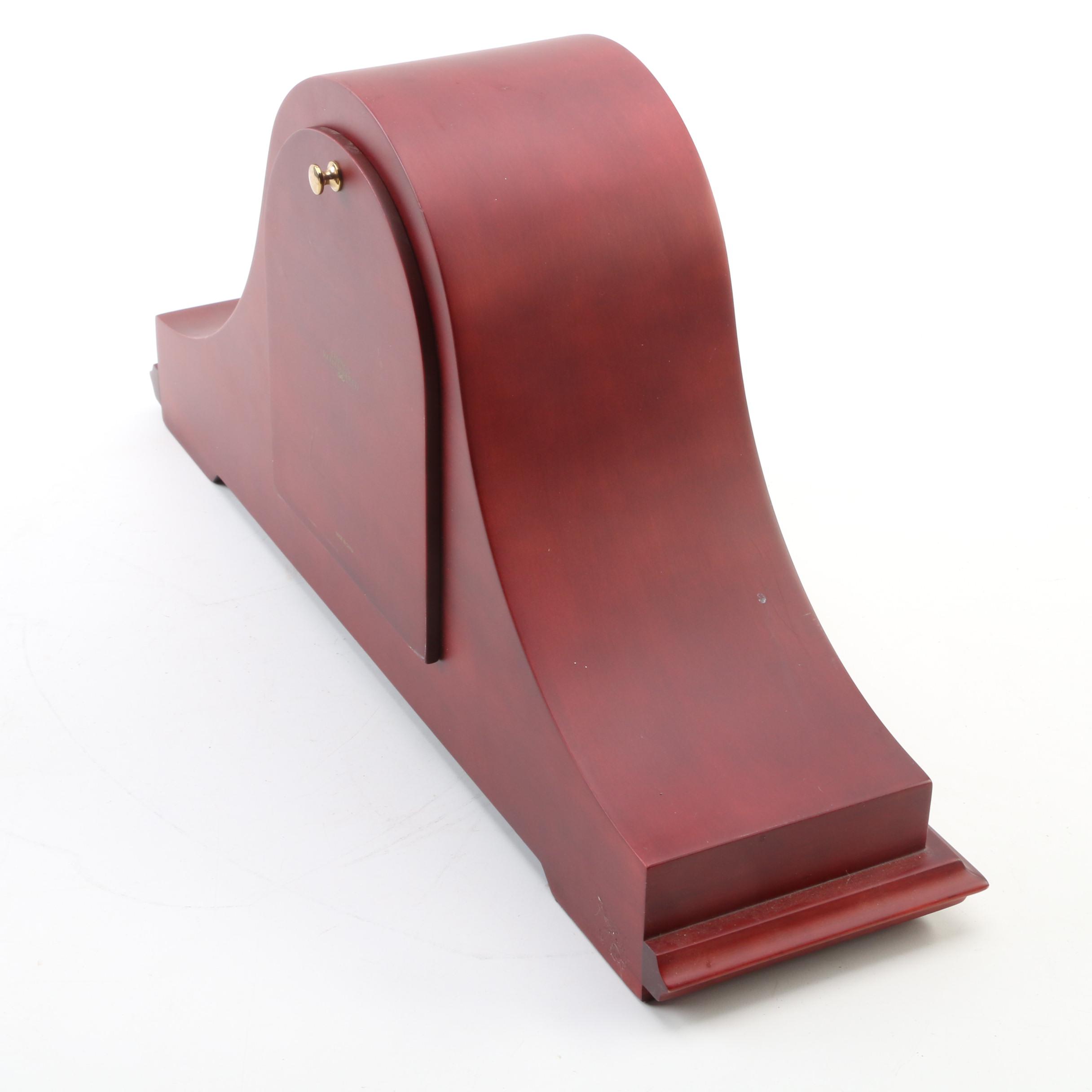 Danbury "Westminster" Mahogany Finish Tambour Mantel Clock