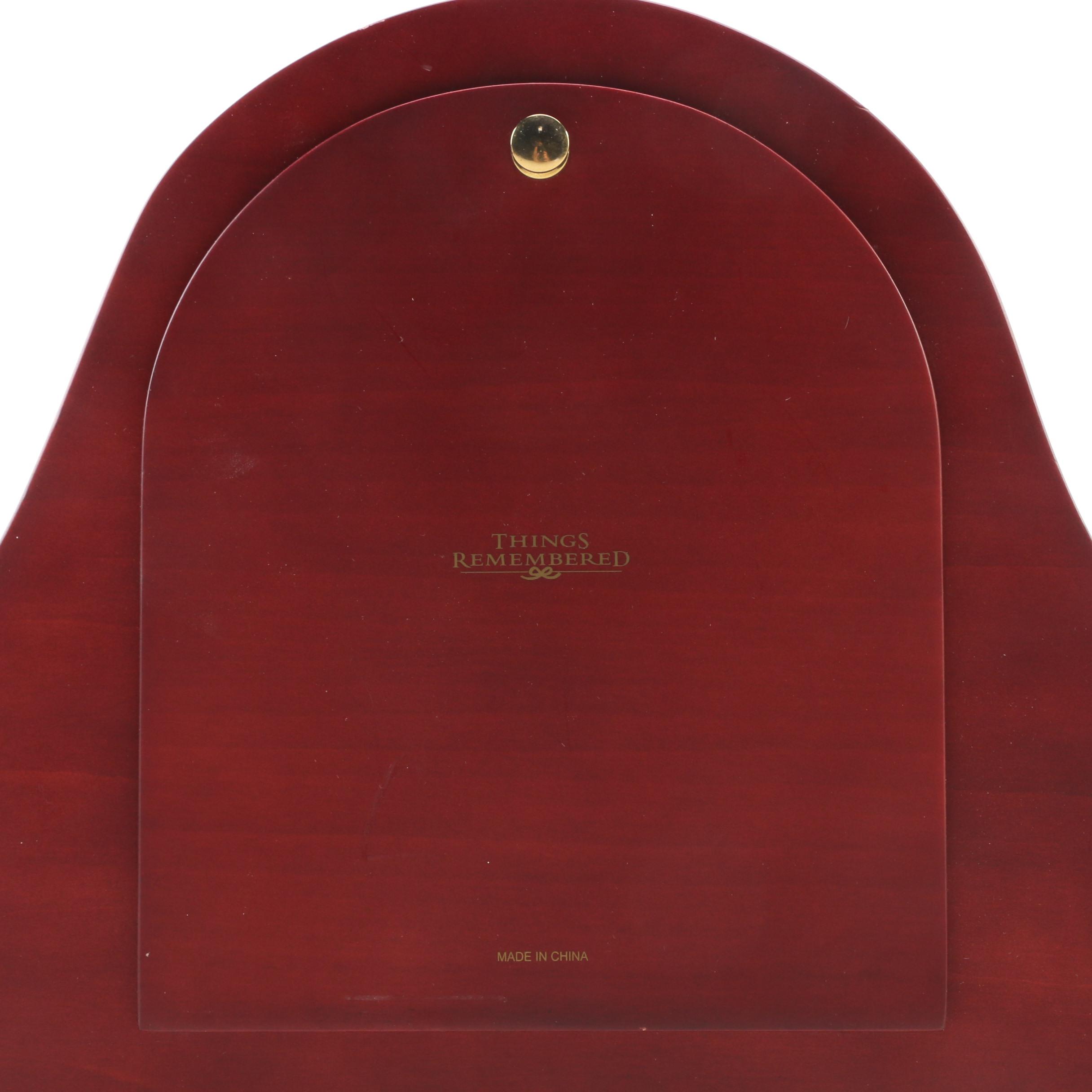 Danbury "Westminster" Mahogany Finish Tambour Mantel Clock