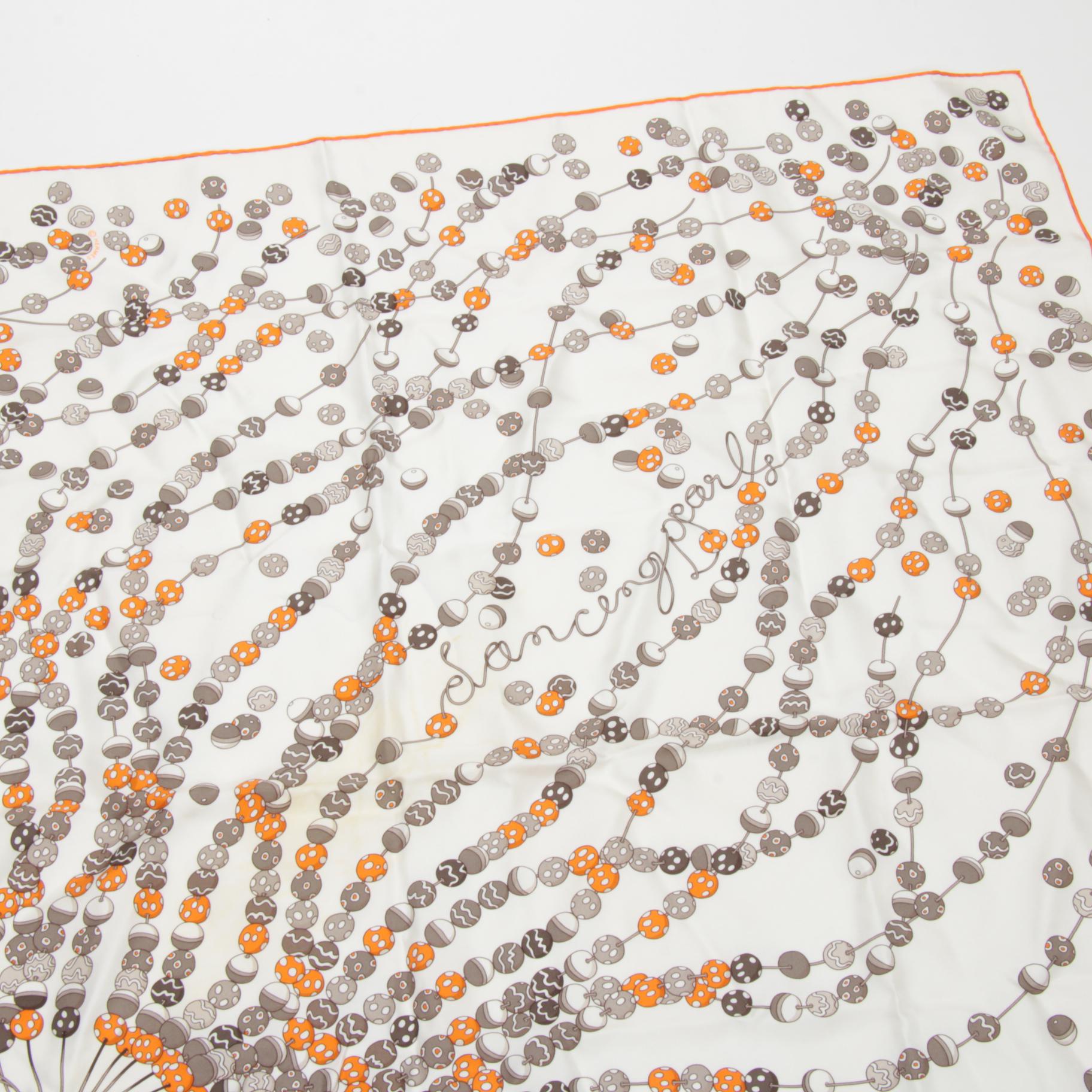 Hermès "Dancing Pearls" Silk Scarf