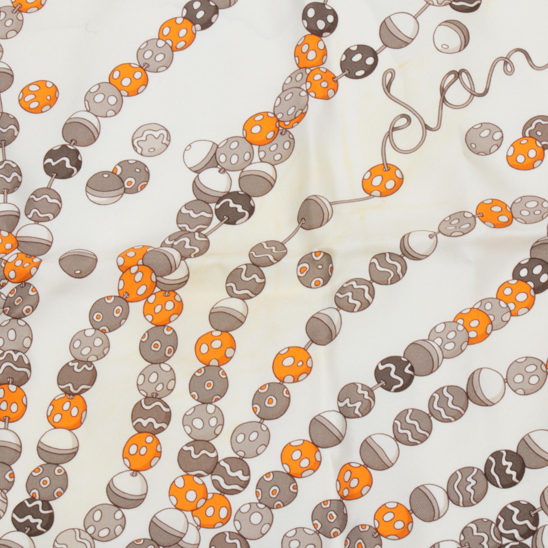 Hermès "Dancing Pearls" Silk Scarf