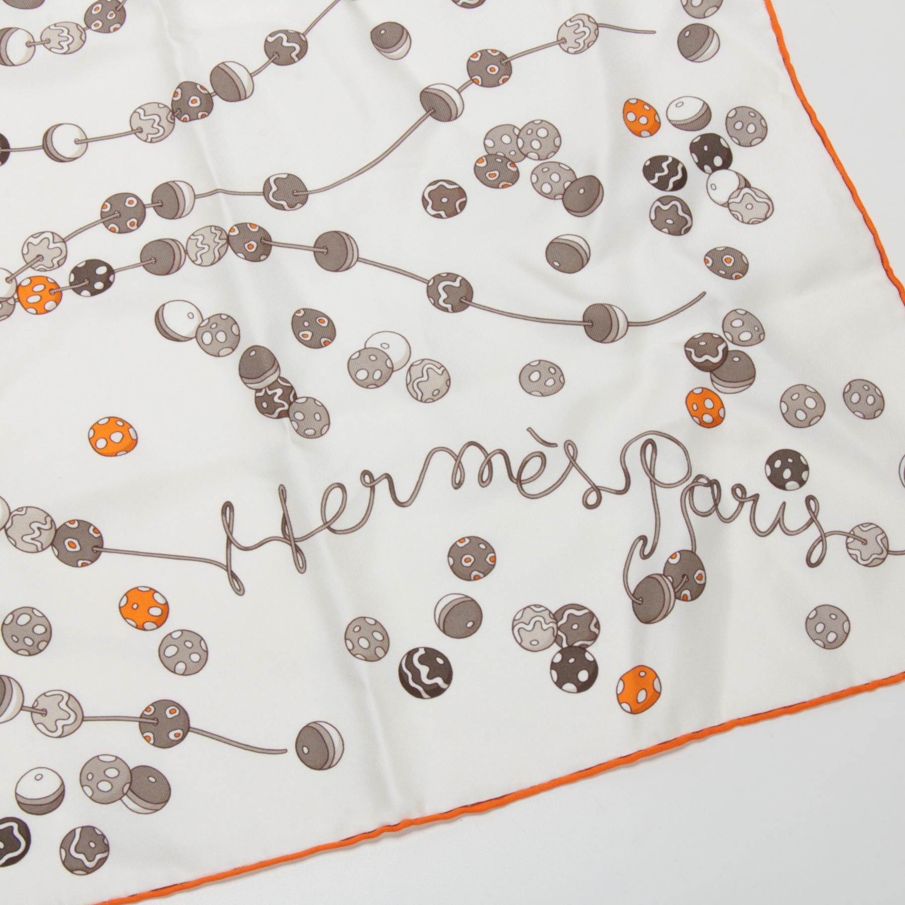 Hermès "Dancing Pearls" Silk Scarf
