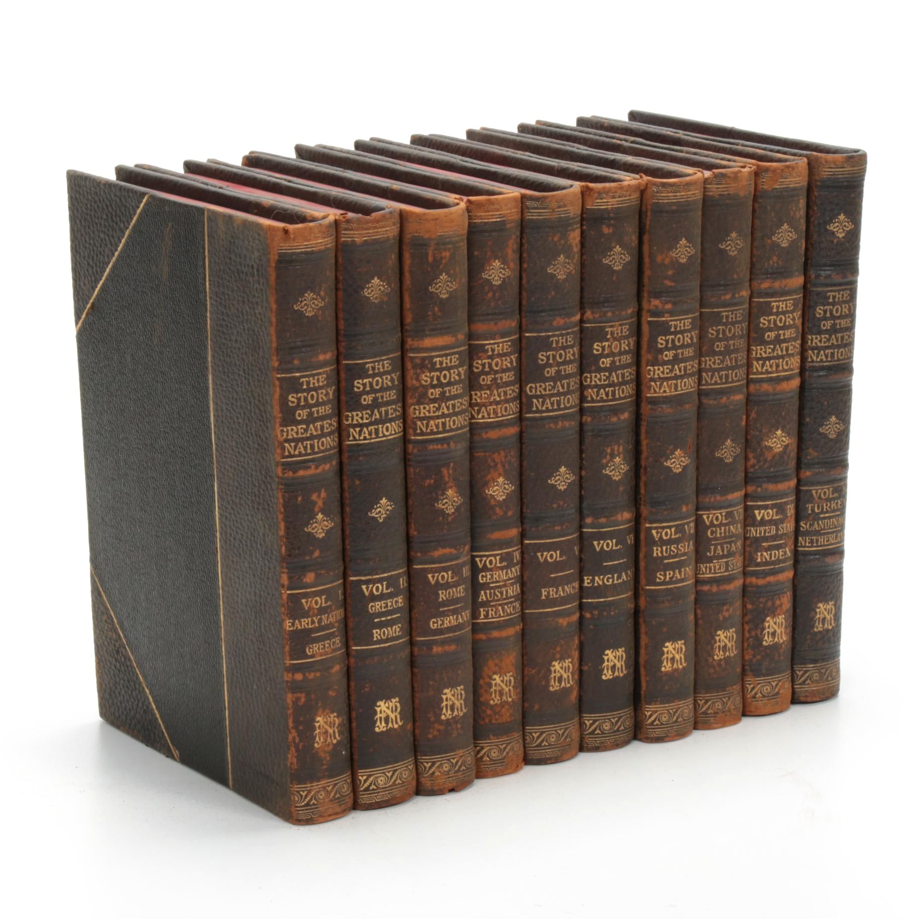 1906 Edition "The Story of the Greatest Nations" By Edward Ellis Ten Volume Set