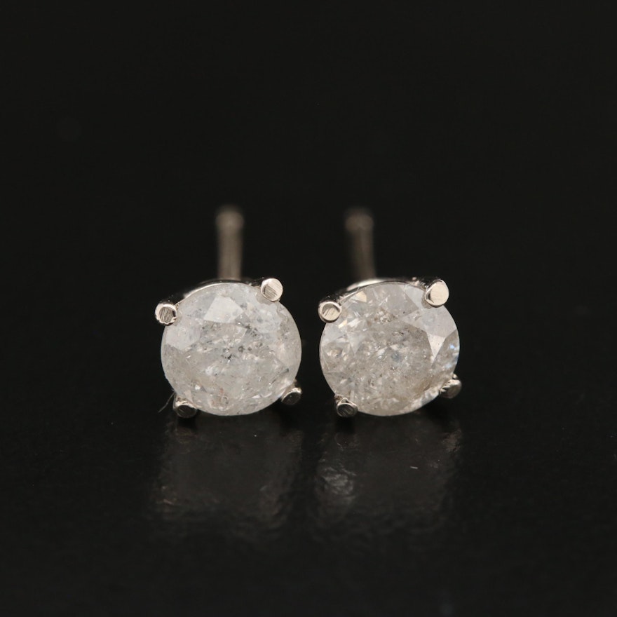 14K 1.01 CTW Diamond Stud Earrings